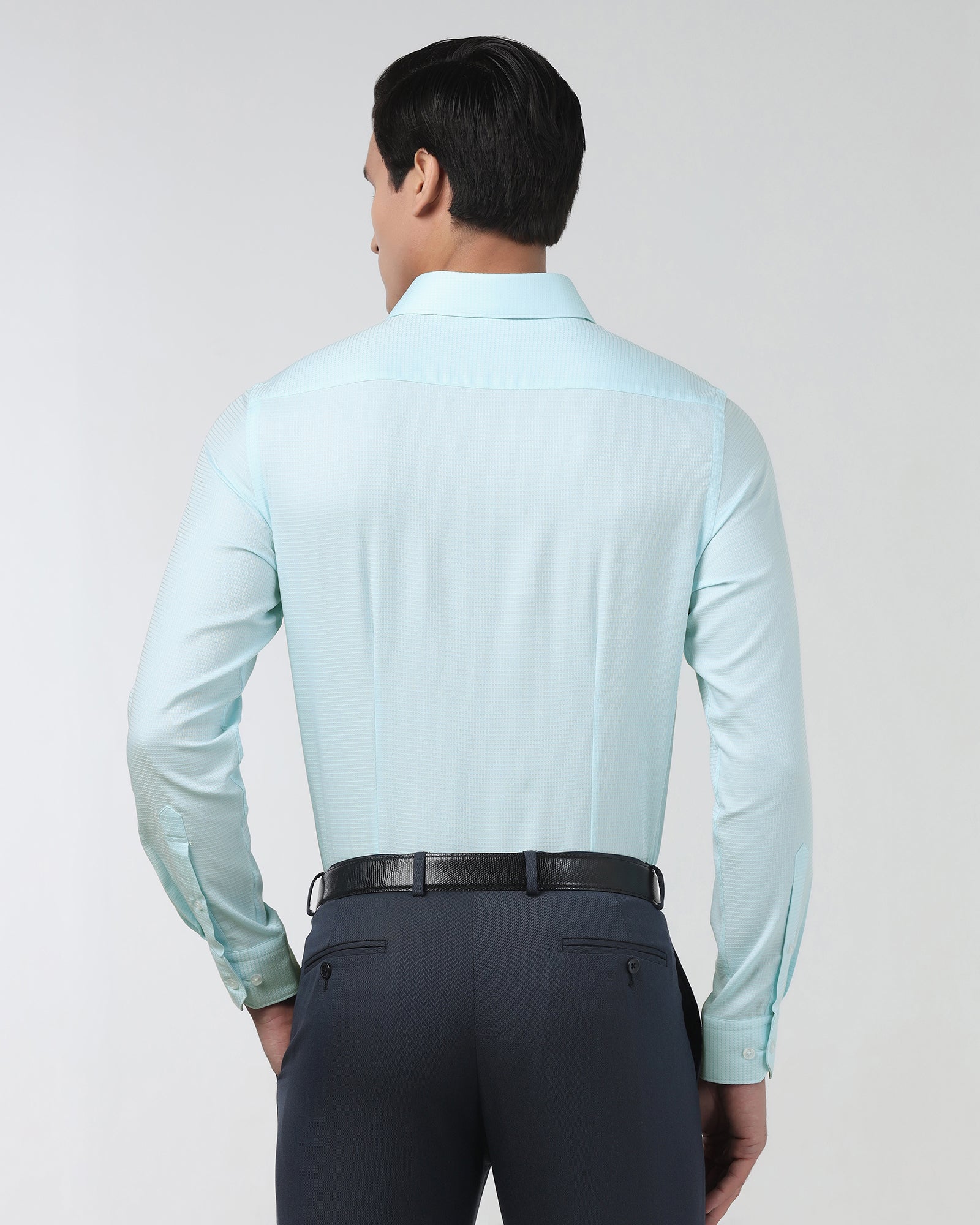 Aqua Textured Shirt - Brice - Image 2