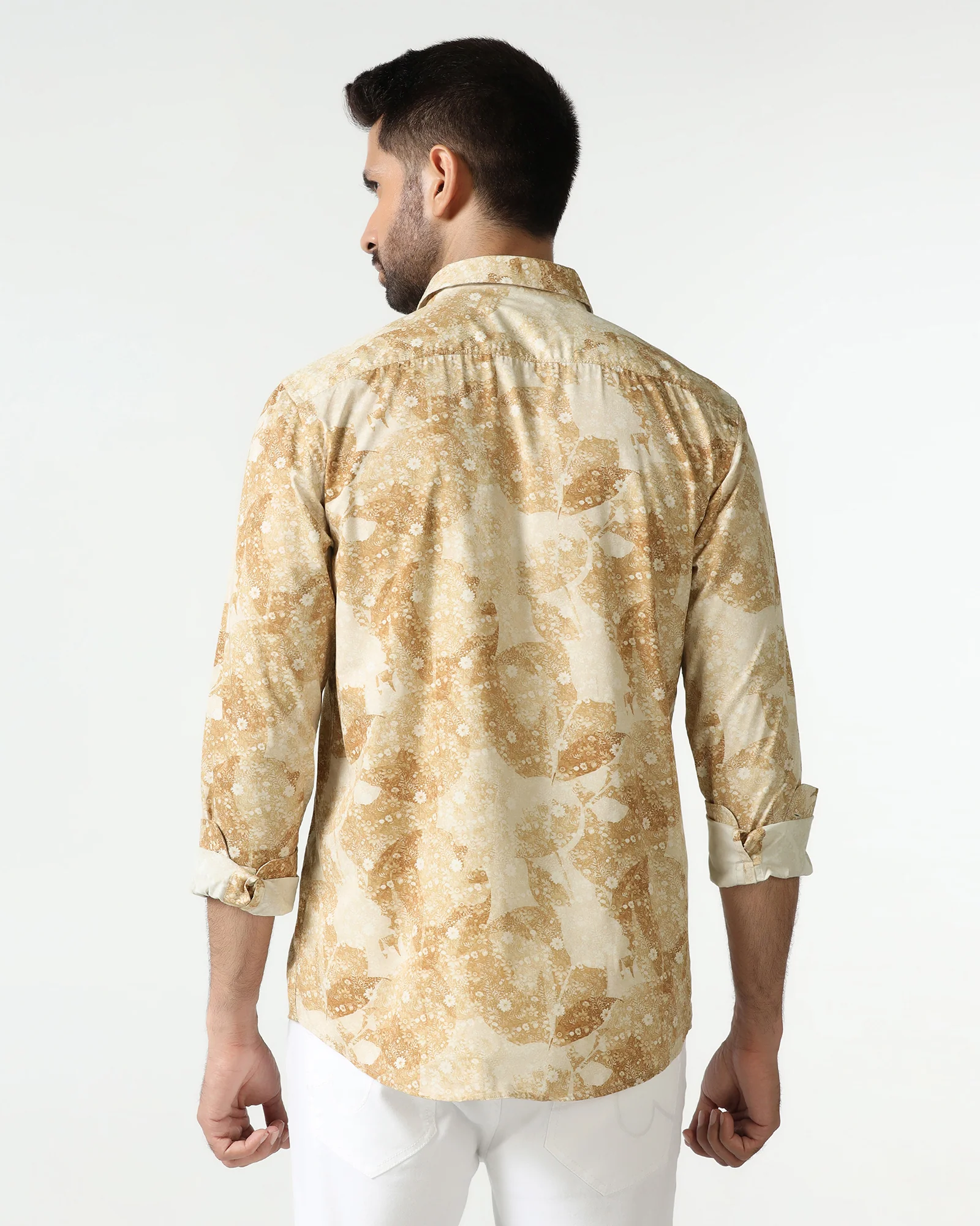 Beige Printed Shirt - Mose - Image 2