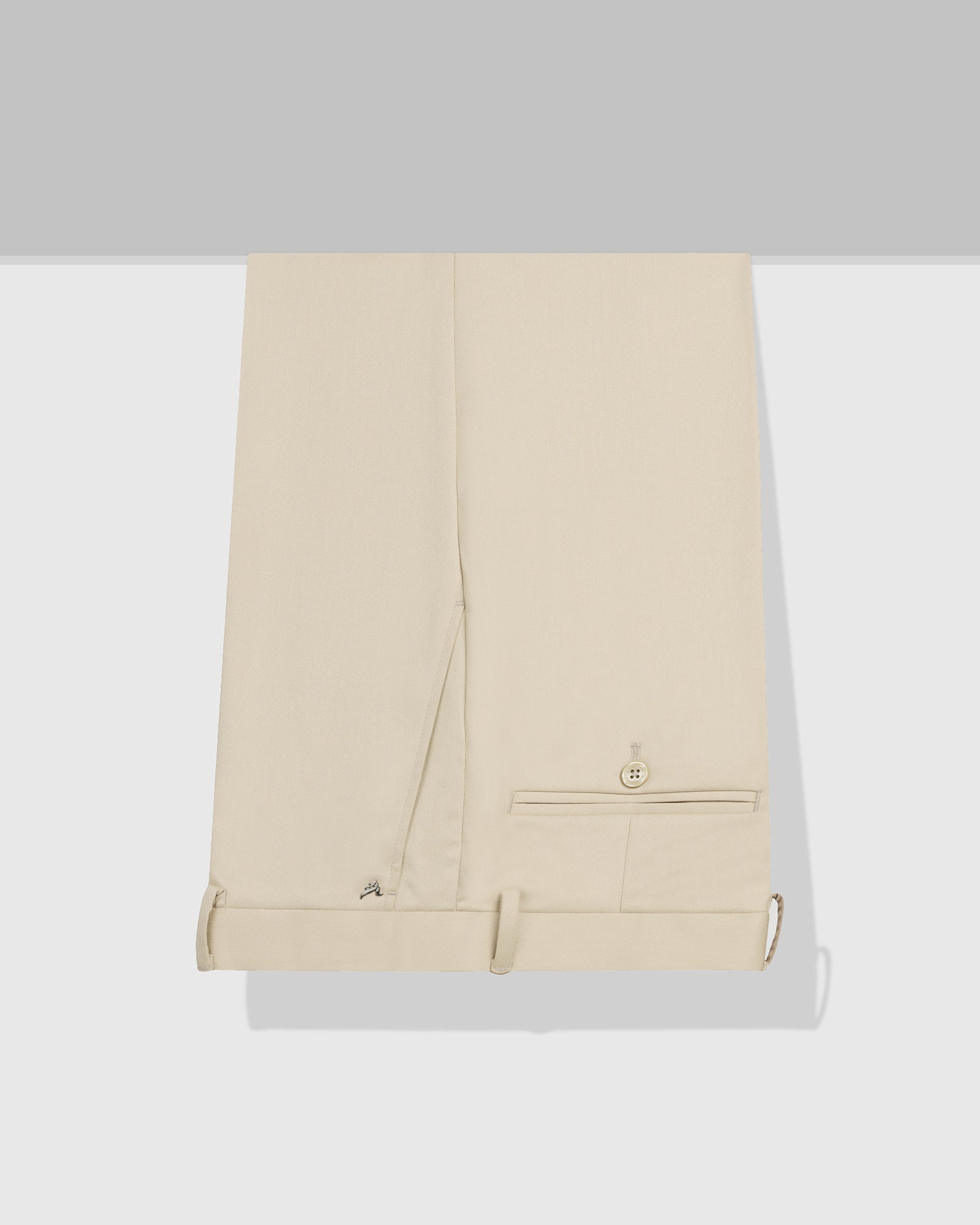 Beige Solid Trouser - Roku - Image 5