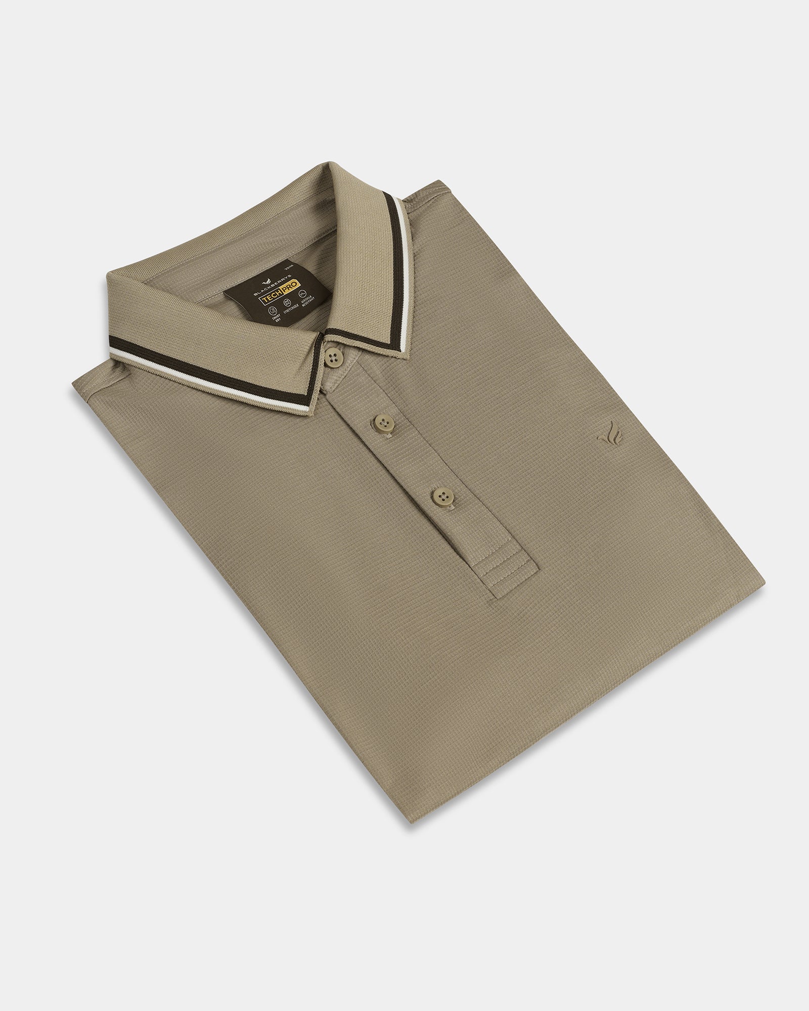 Beige TechPro Textured Polo - Titan - Image 5