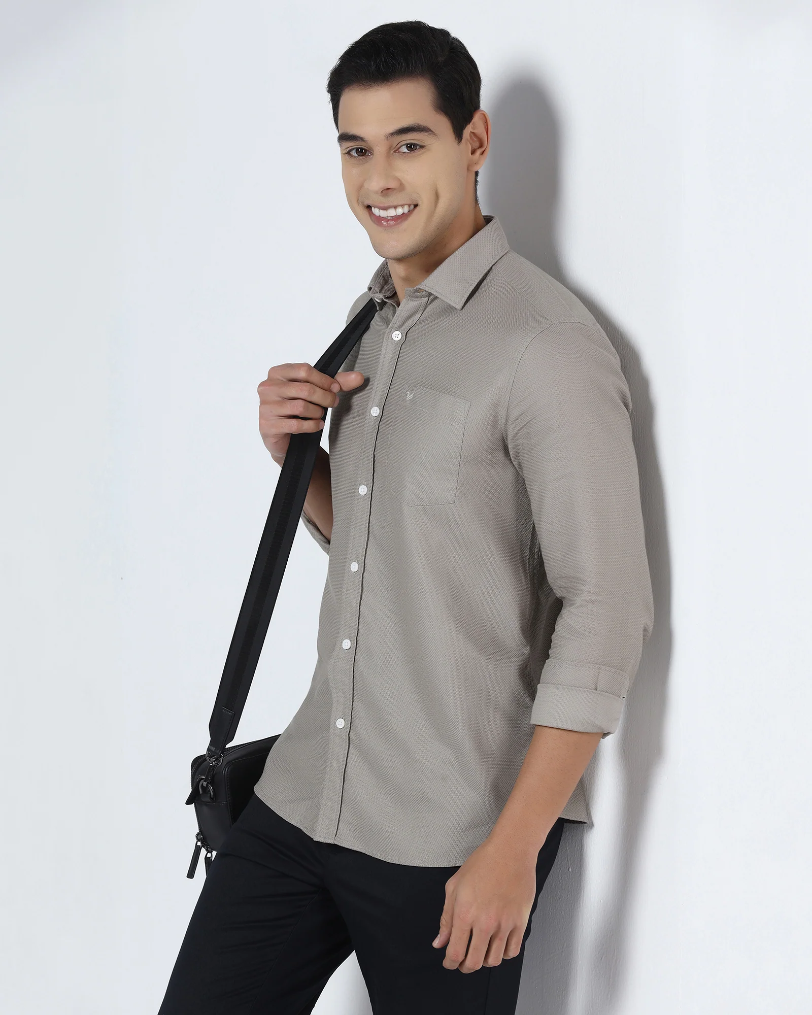 Beige Textured Shirt - Solter - Image 8