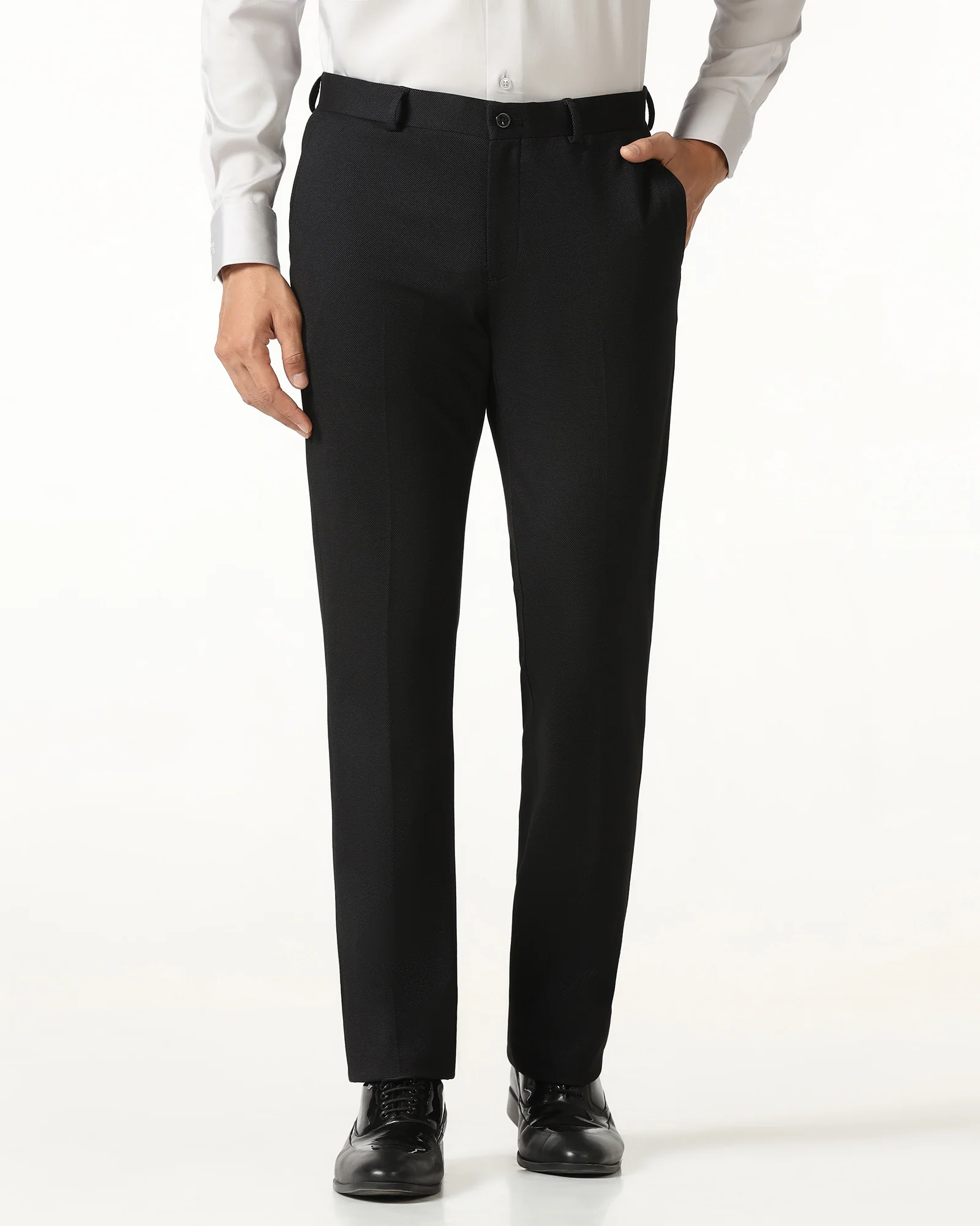 Black Must Haves Textured Trouser - Miggins - Image 3
