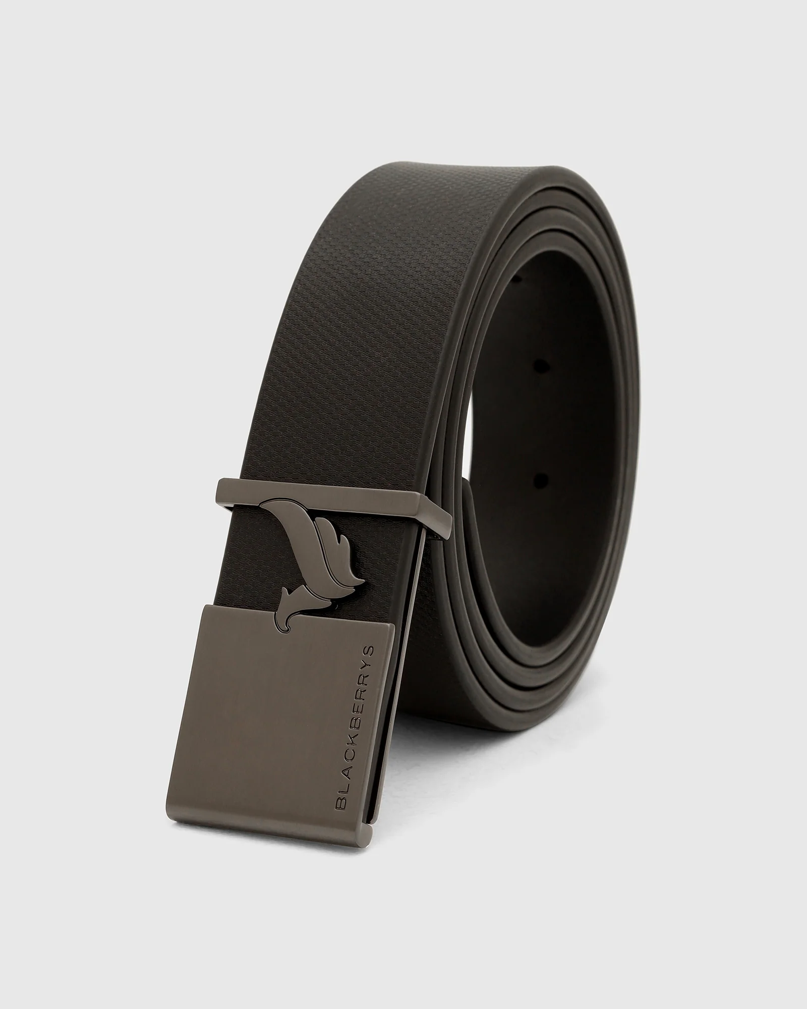Leather Black Solid Belt - White - Image 3