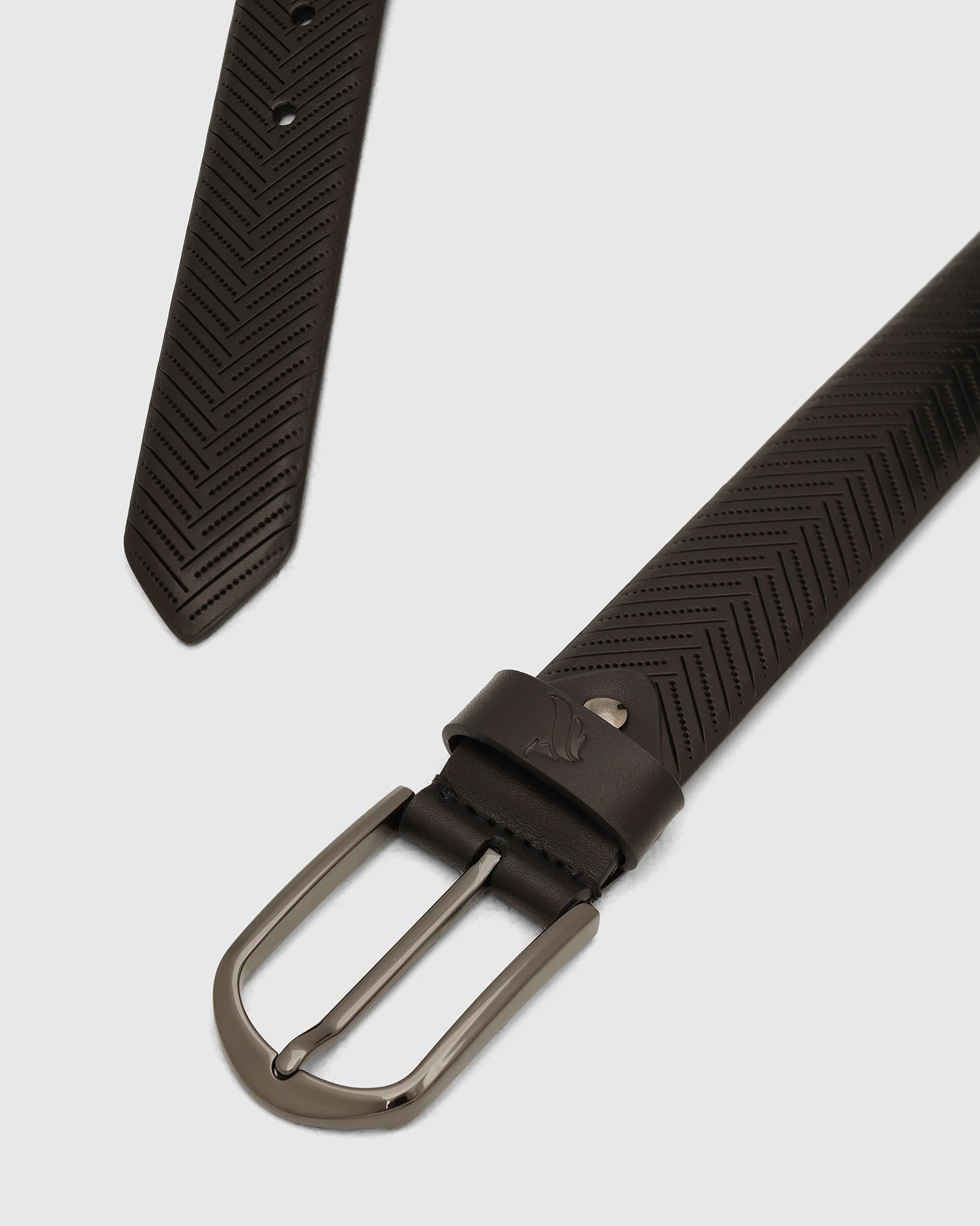 Leather Black Solid Belt - Wiston - Image 2