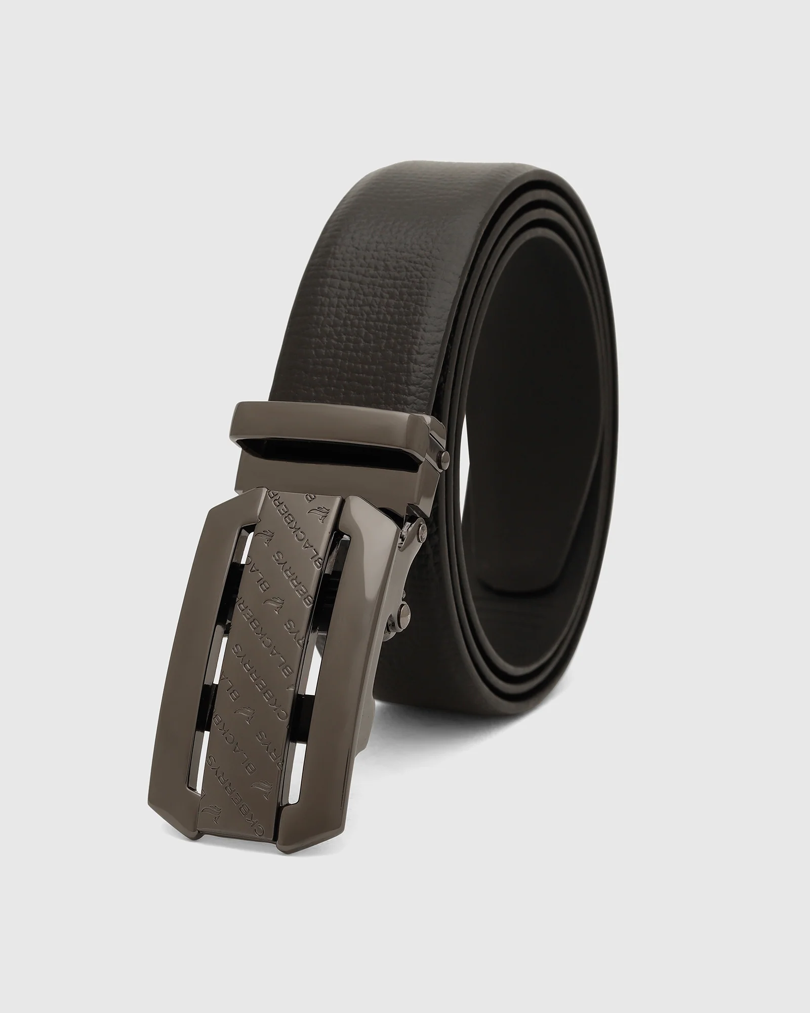 Leather Black Solid Belt - Wolfgang - Image 3