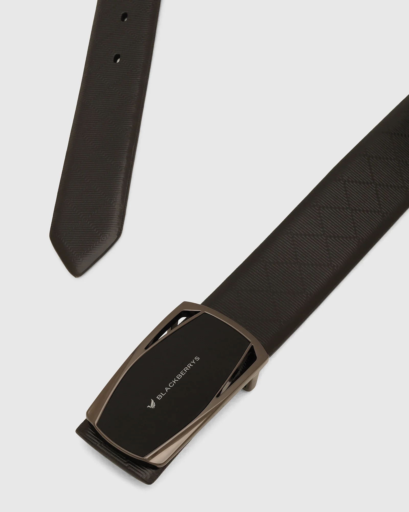 Leather Black Solid Belt - Wynne - Image 2