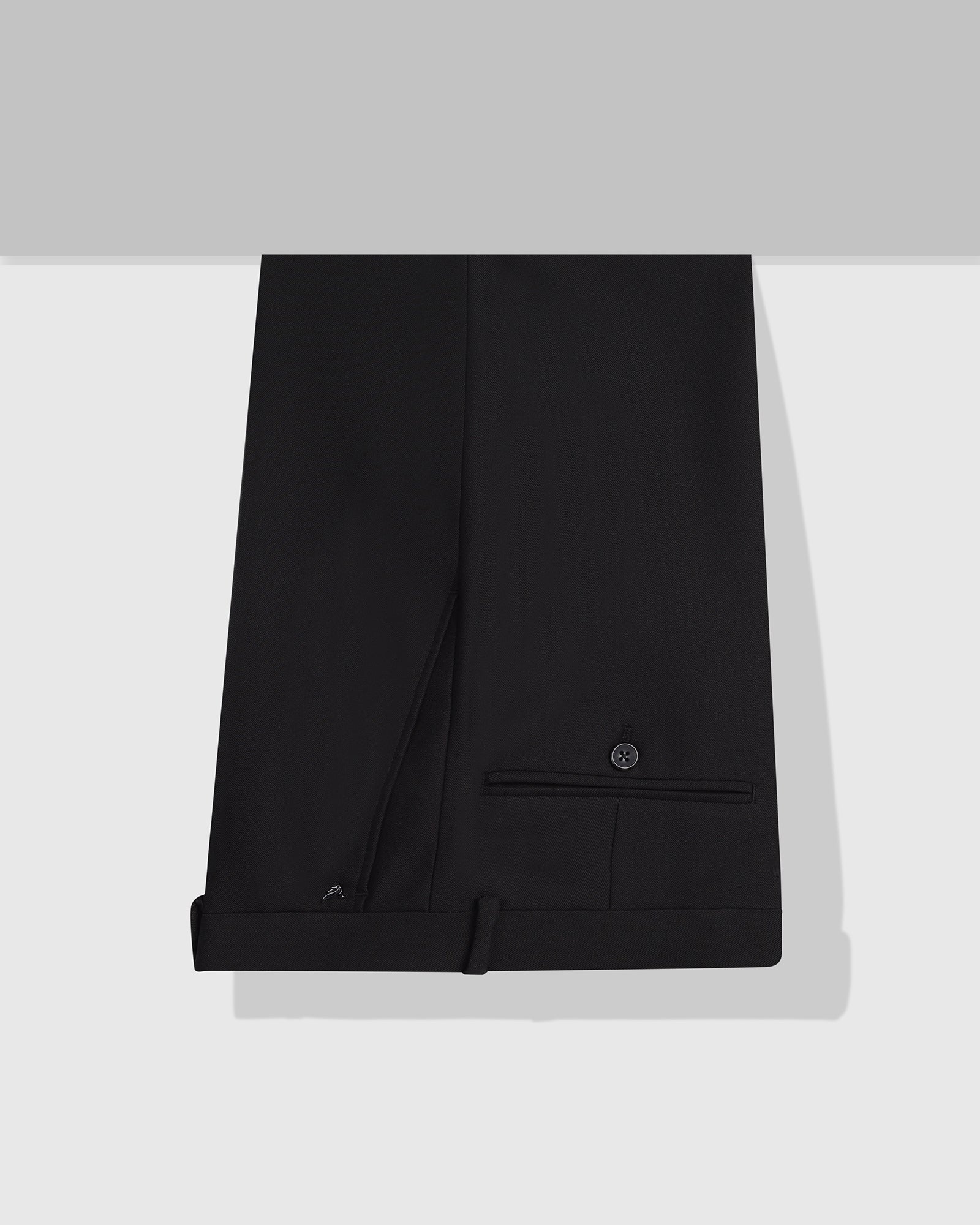 Black Solid Trouser - Black-265 - Image 5