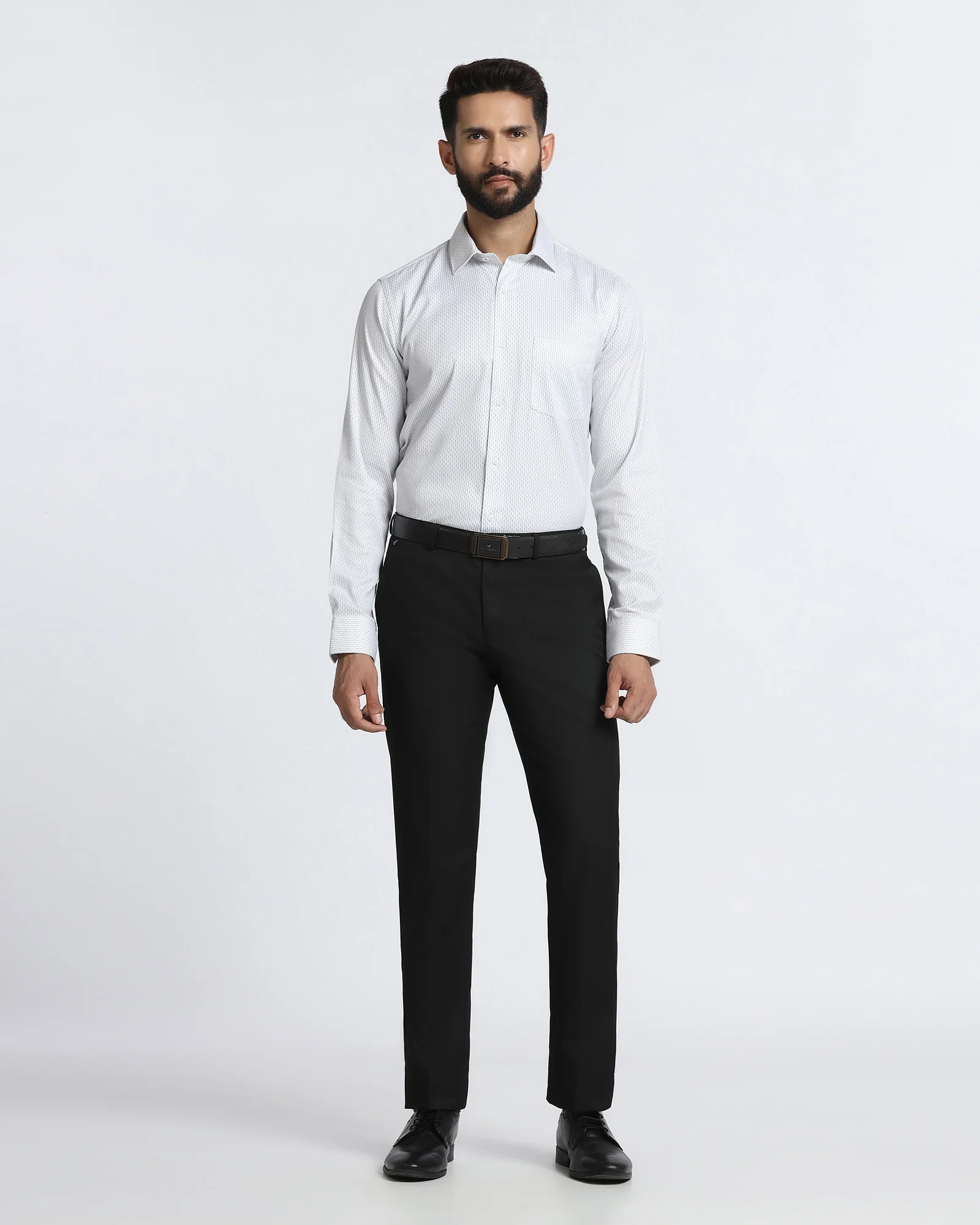 Black Solid Trouser - Roku