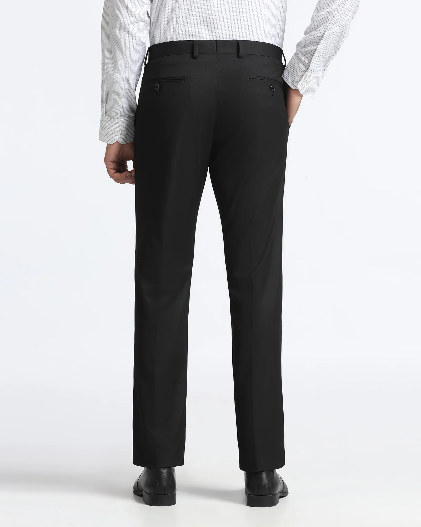 Black Solid Trouser - Roku - Image 2