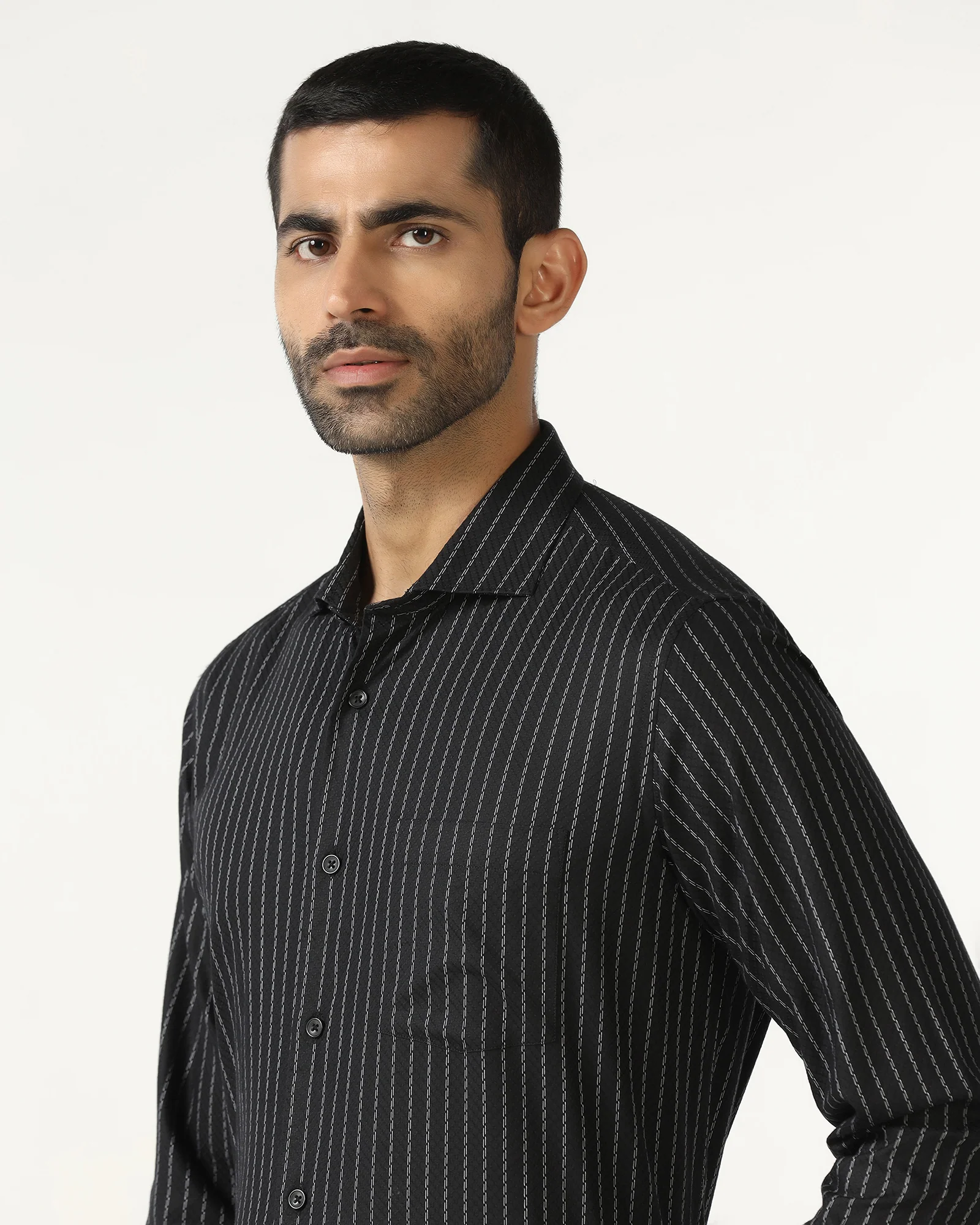 Black Stripe Shirt - Rooter - Image 4