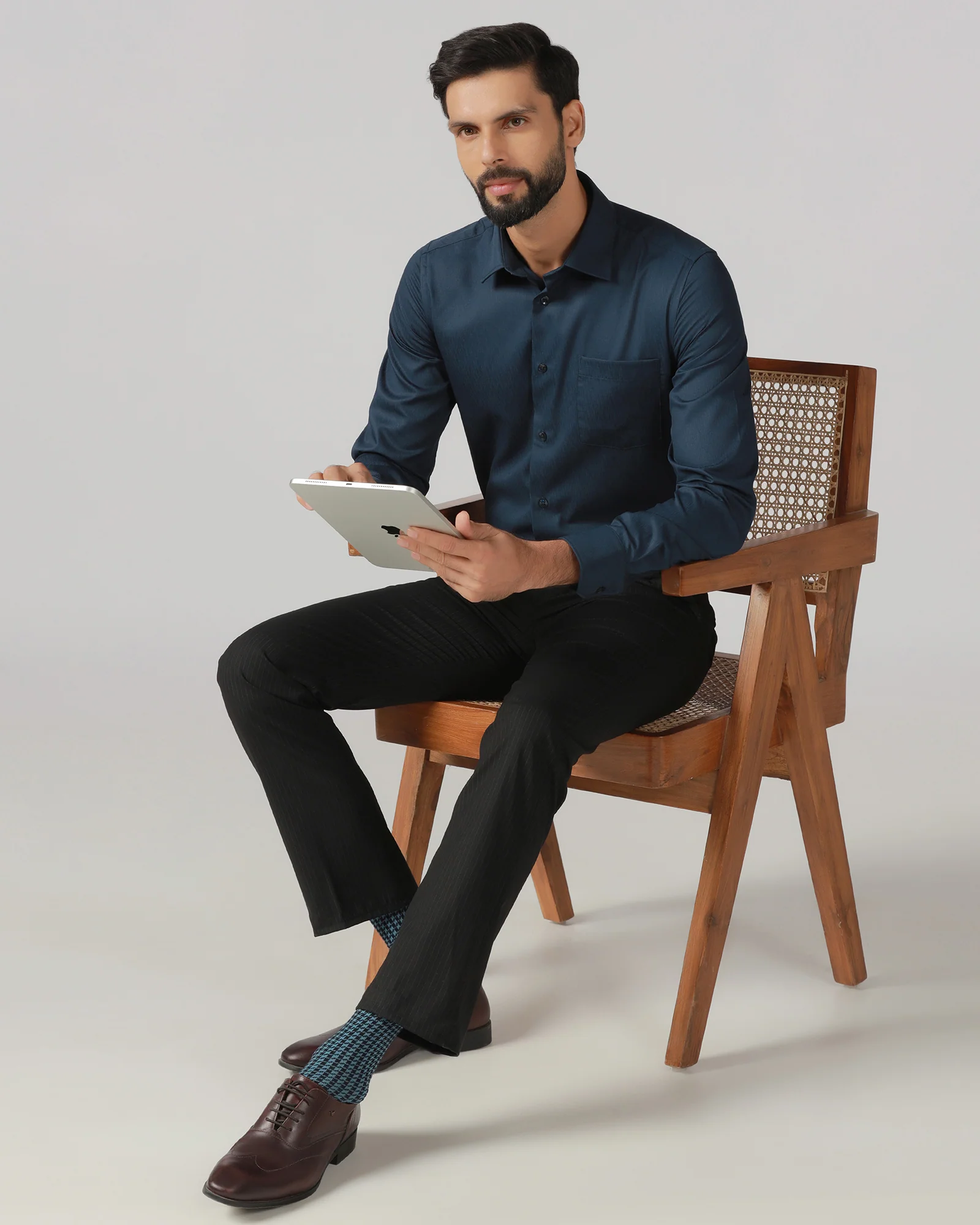 Black Stripe Trouser - Merlot - Image 5