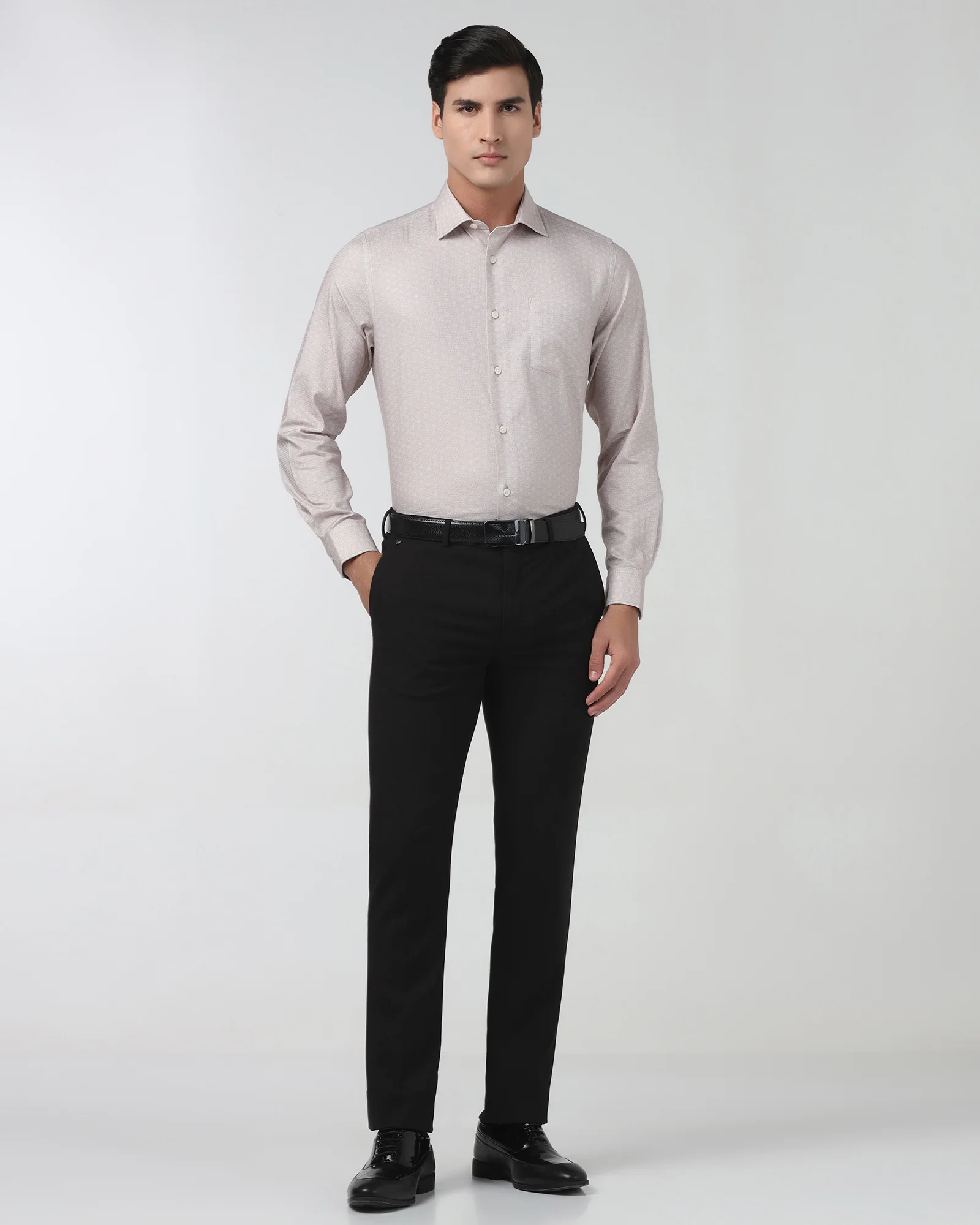 Black Technowaist Textured Trouser - Billy
