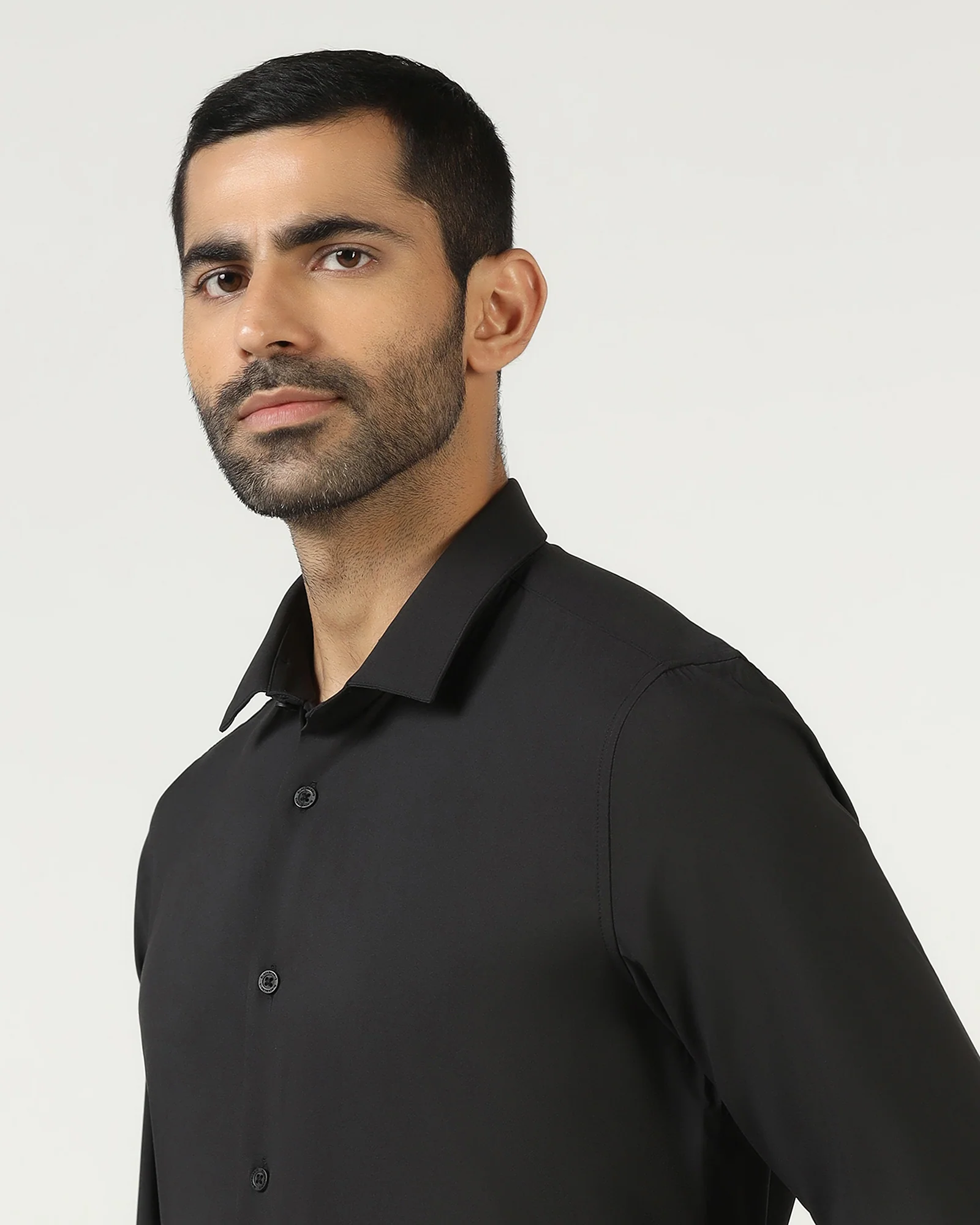 Black TechPro Solid Shirt - Shephard - Image 4