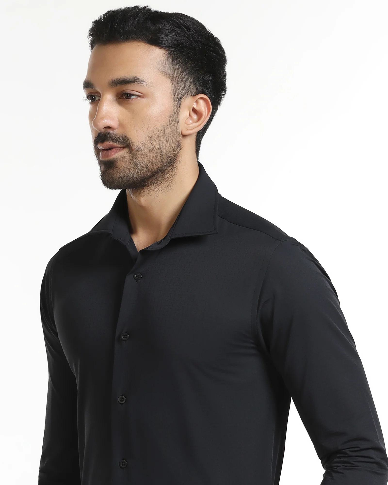 Black TechPro Textured Shirt - Genepy - Image 4