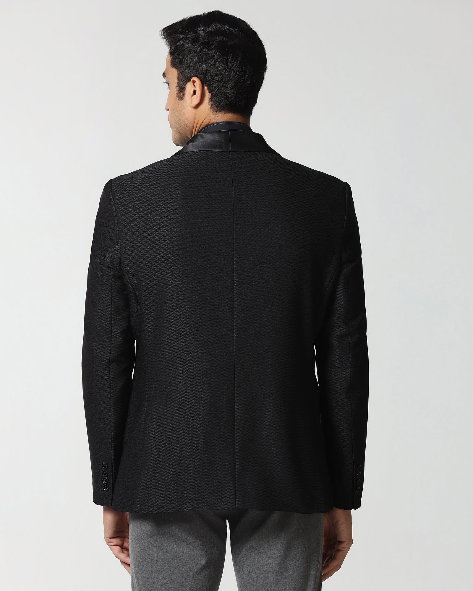 Black Textured Blazer - Proots - Image 2