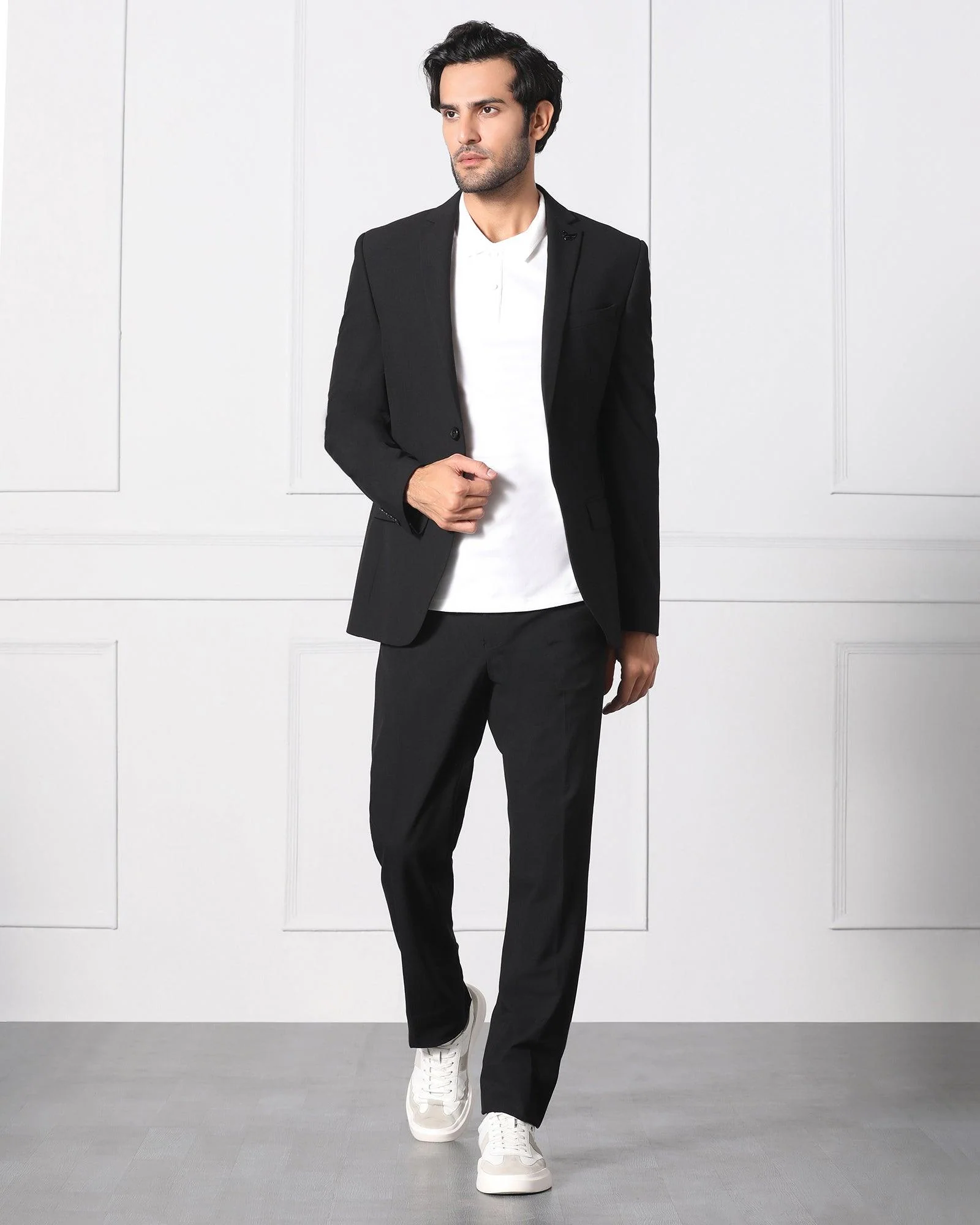 Black Must Haves Two Piece Solid Suit - Jerret - Image 8