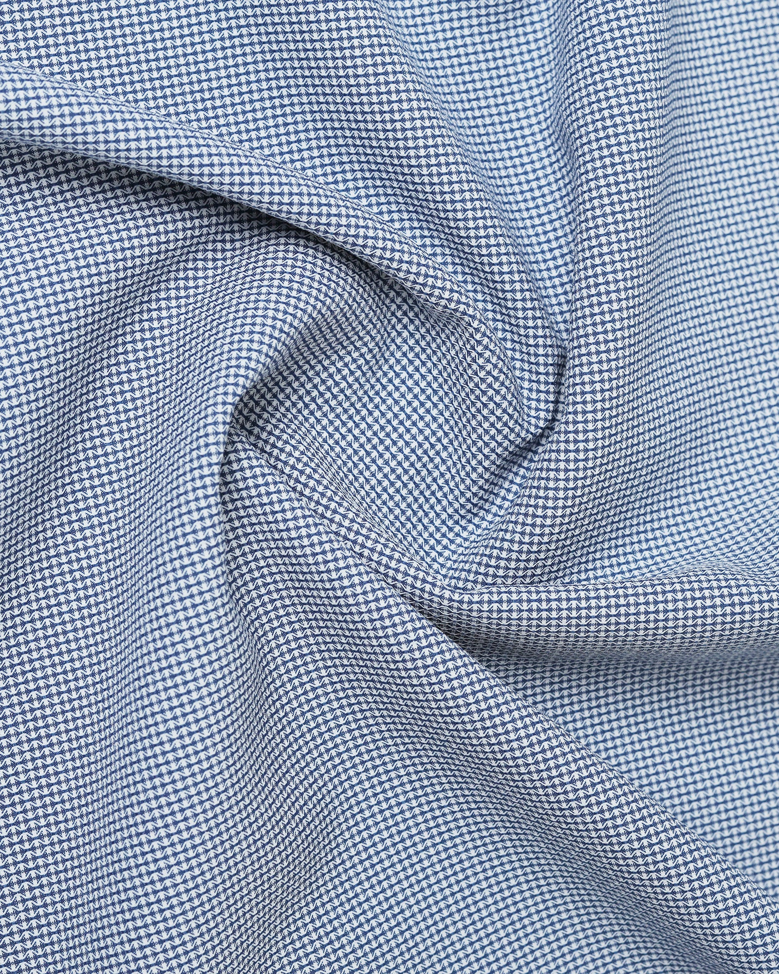 Blue Non Iron Textured Shirt - Russel E - Image 6