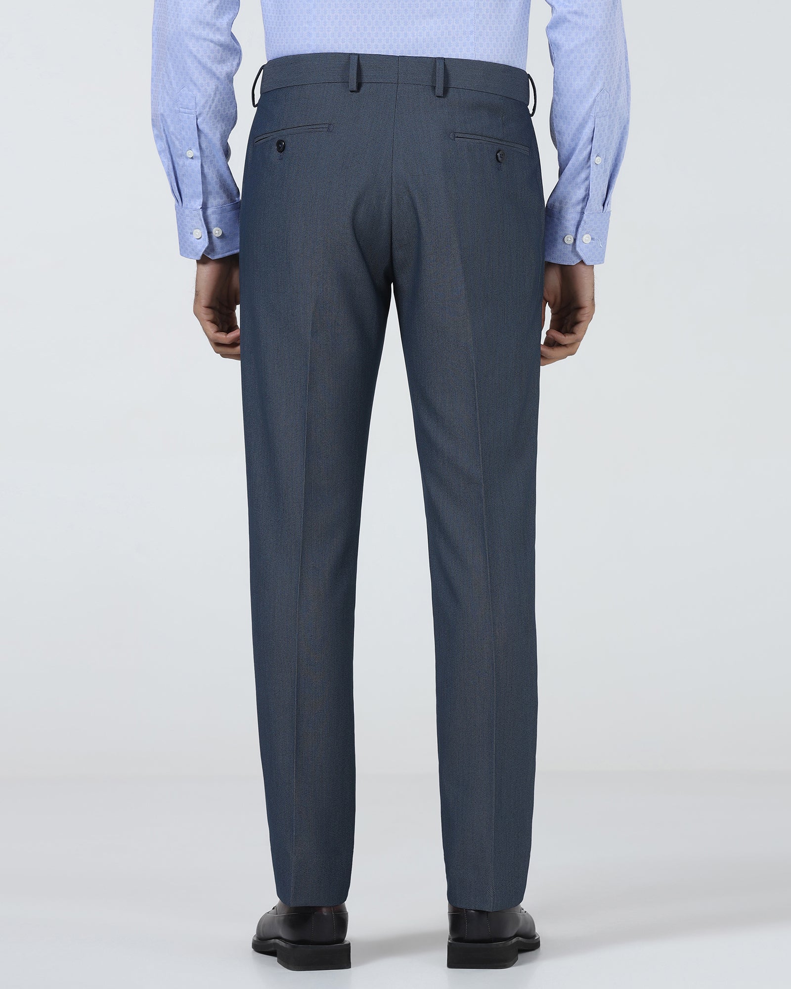Blue Technowaist Textured Trouser - Alex - Image 2