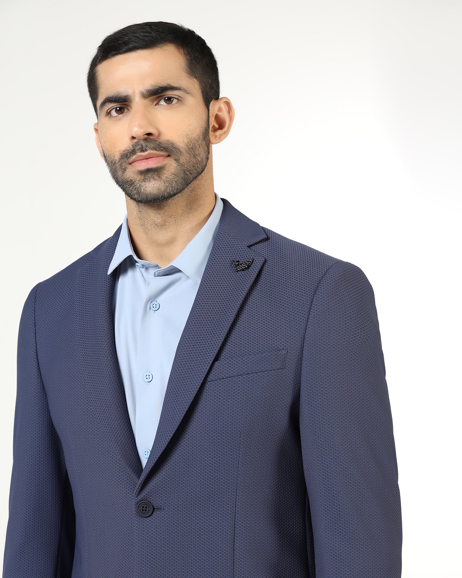 Blue TechPro Textured Blazer - Bowmore - Image 4