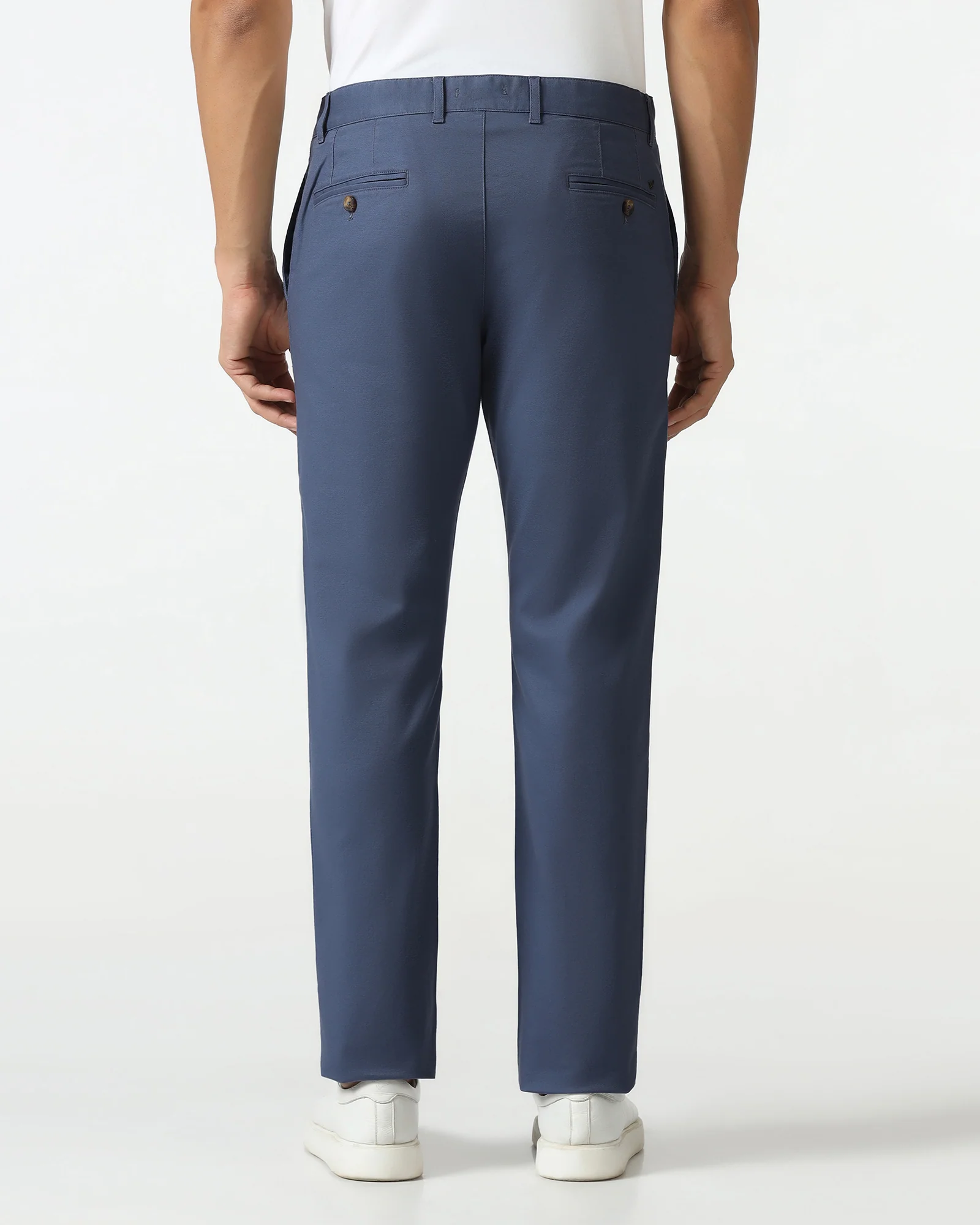 Blue Textured Khakis - Kary - Image 2