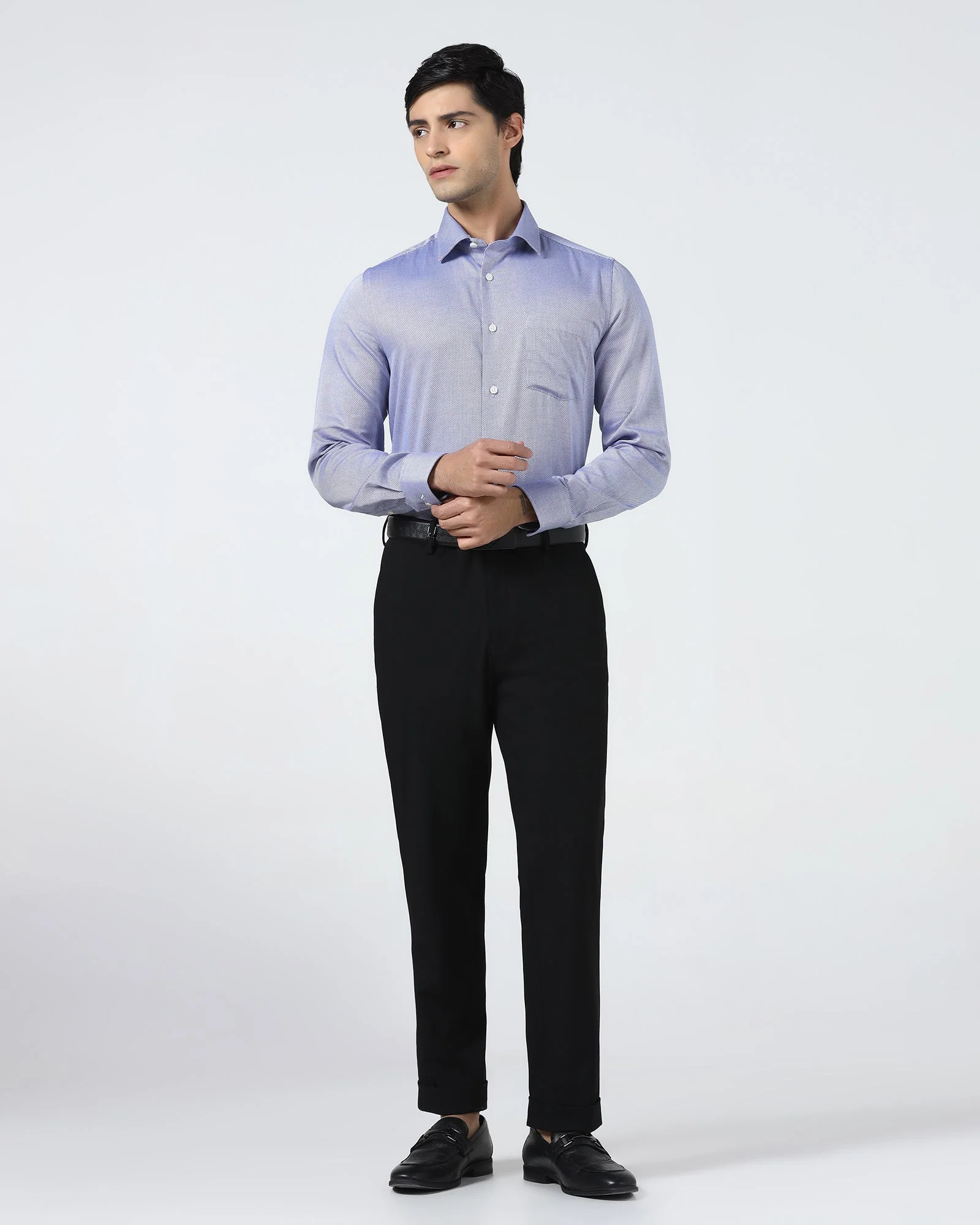 Blue Textured Shirt - Thanos - Image 3
