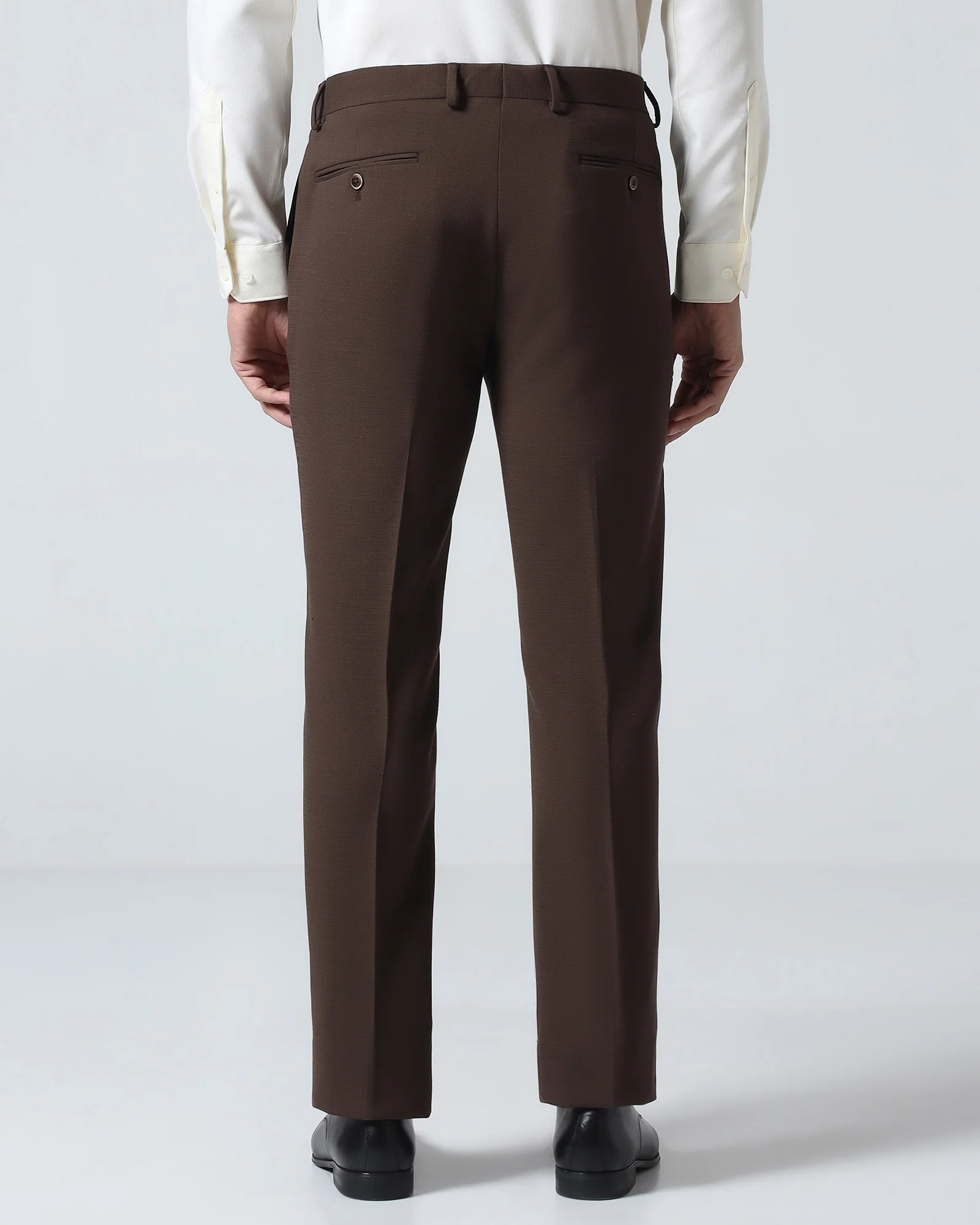 Brown Solid Trouser - Kings - Image 2