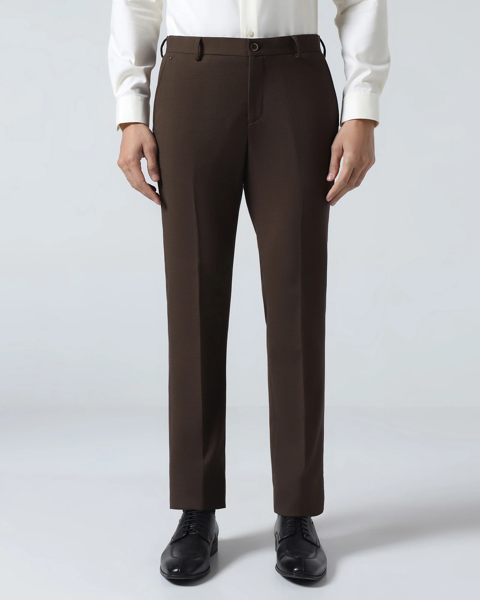 Brown Solid Trouser - Kings - Image 3