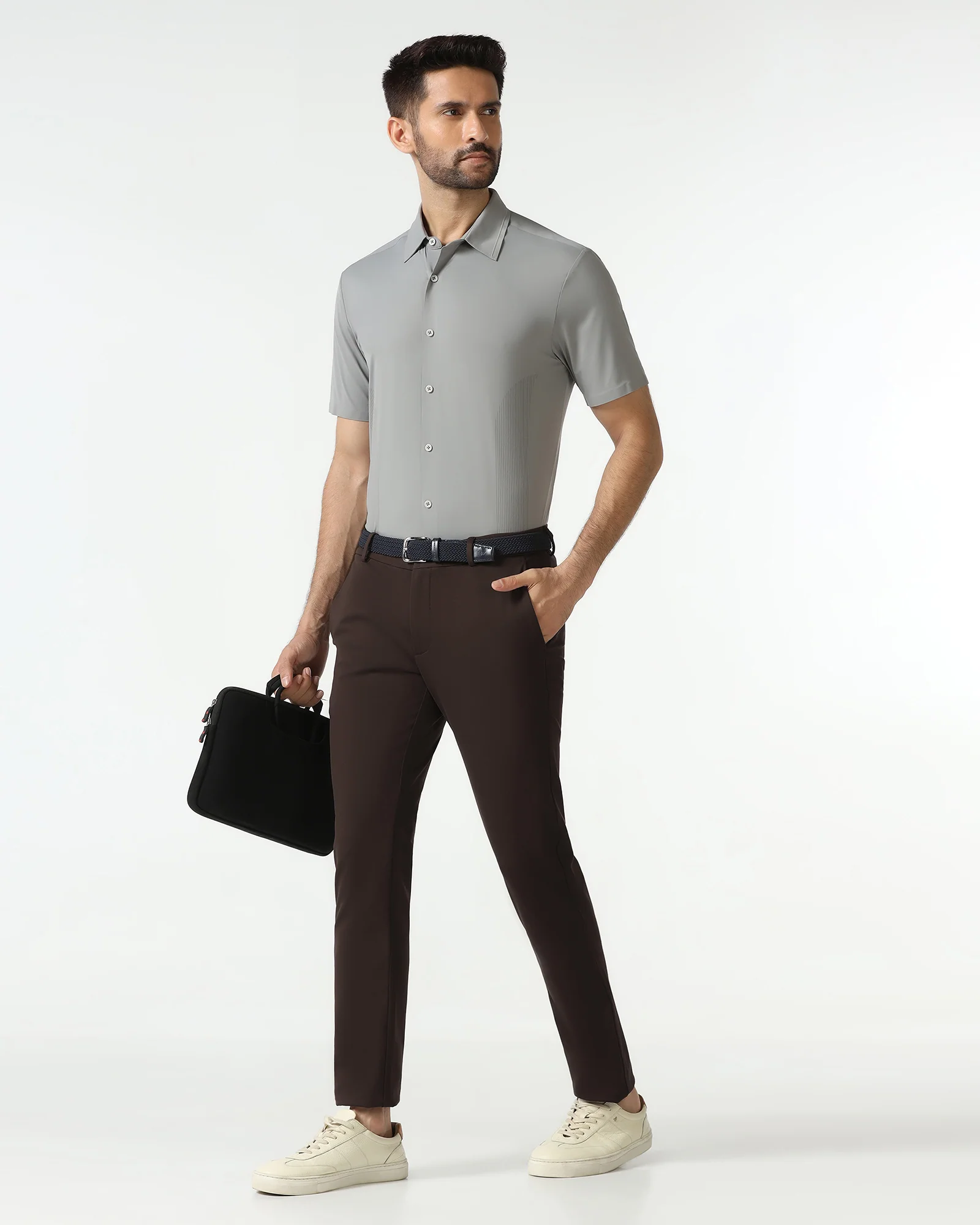 Brown TechPro Solid Khakis - Ziea - Image 7