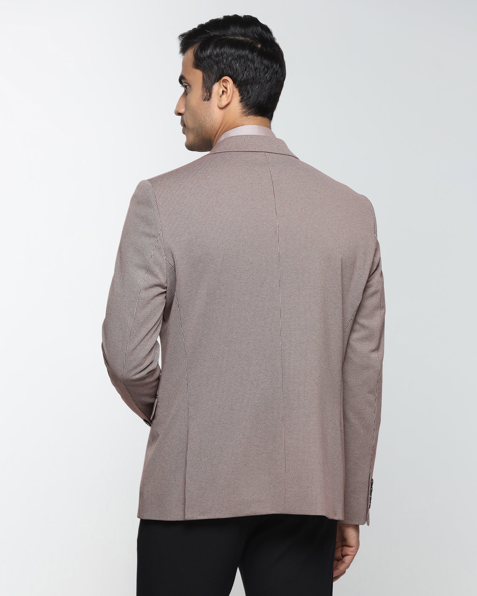 Brown Textured Blazer - Artura - Image 2