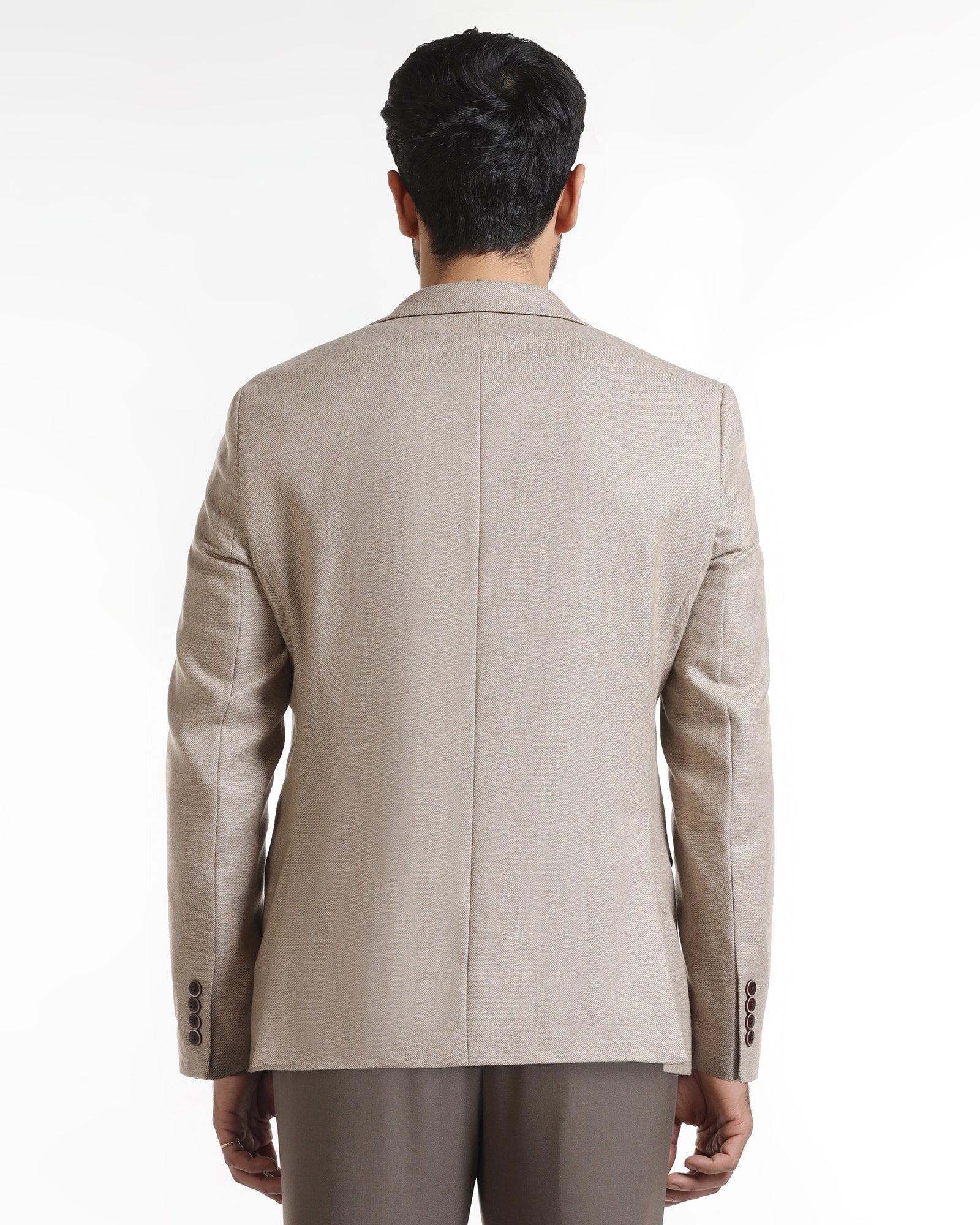 Brown Textured Blazer - Grant - Image 2