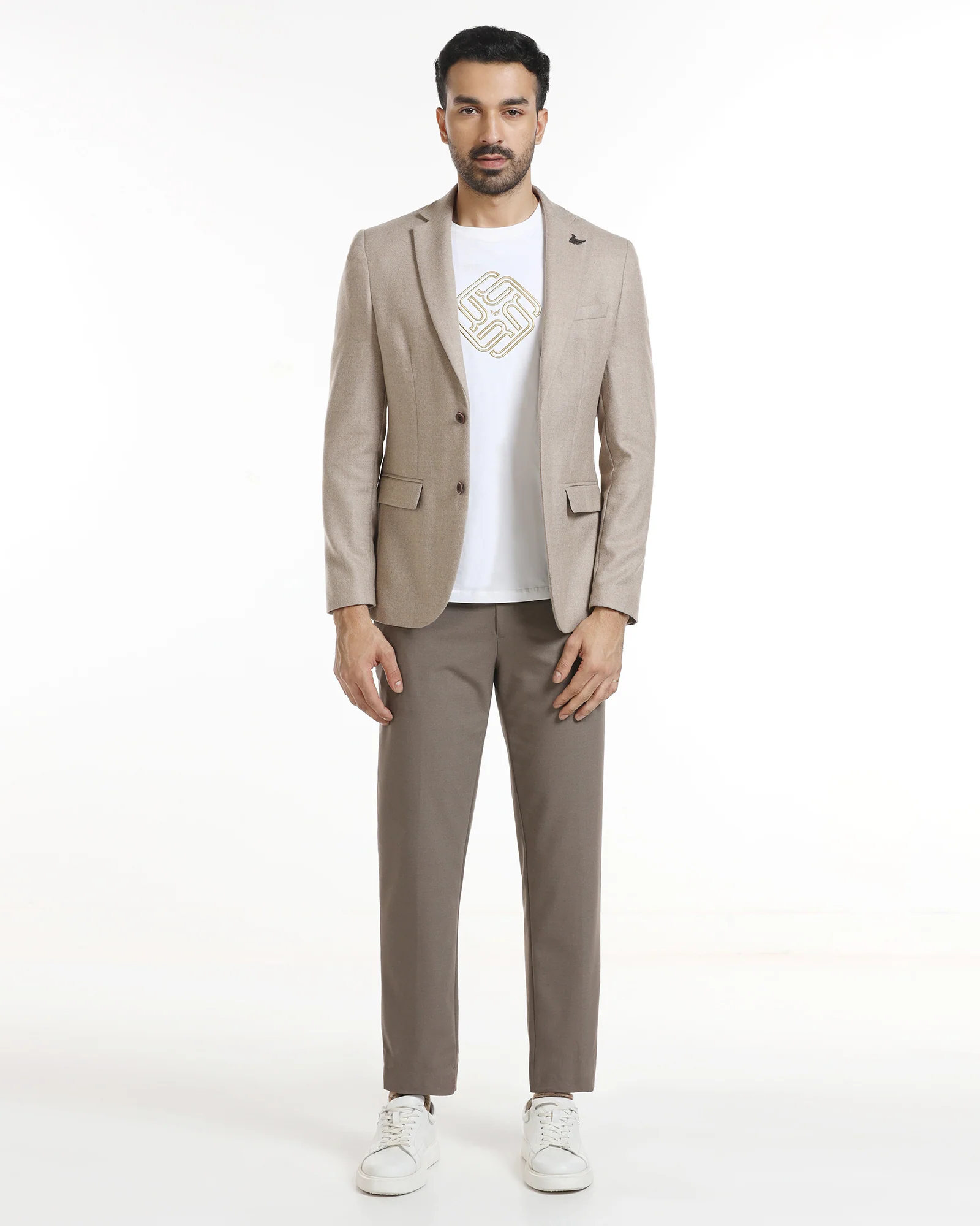 Brown Textured Blazer - Grant - Image 7
