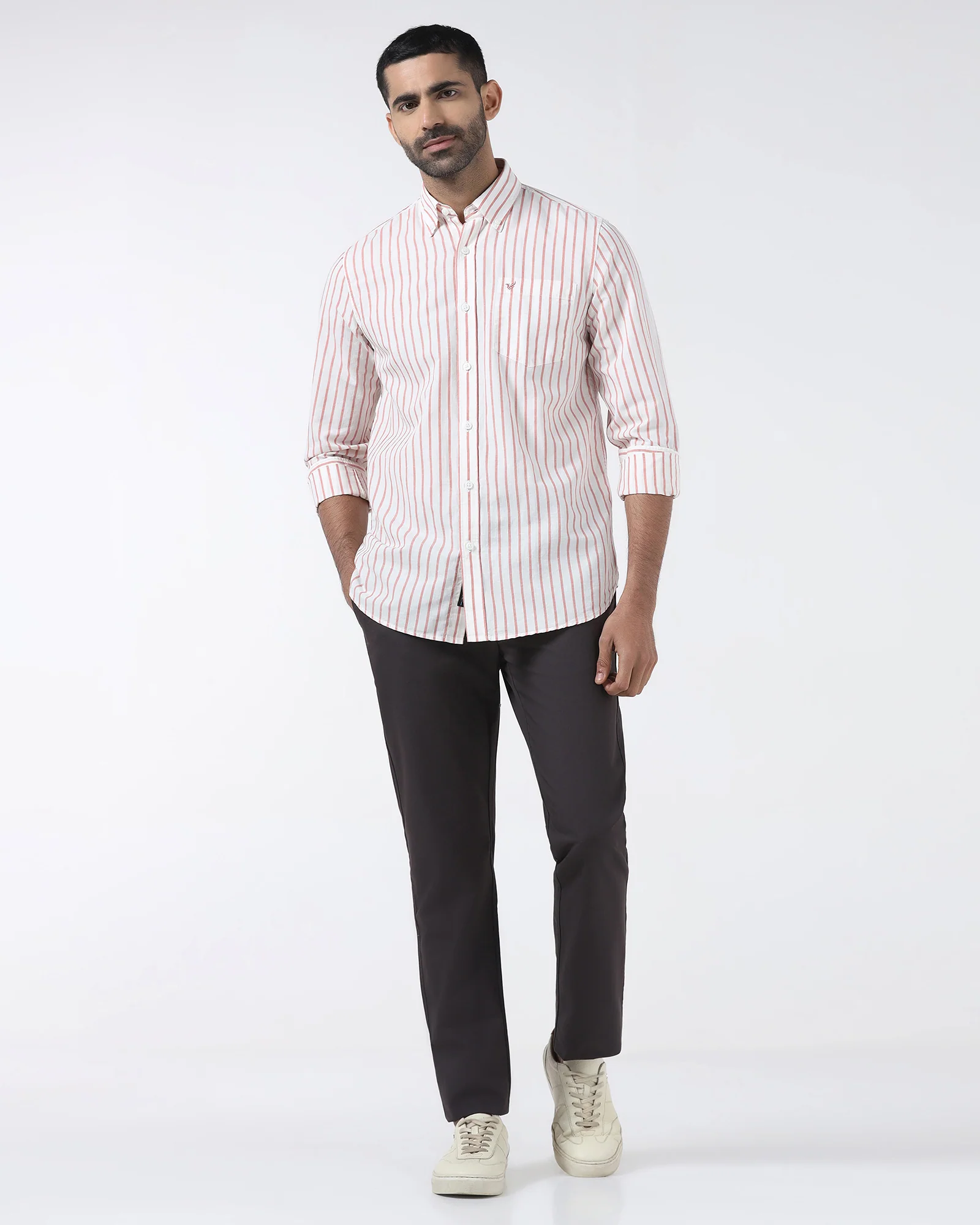 Brown Textured Khaki - Oak