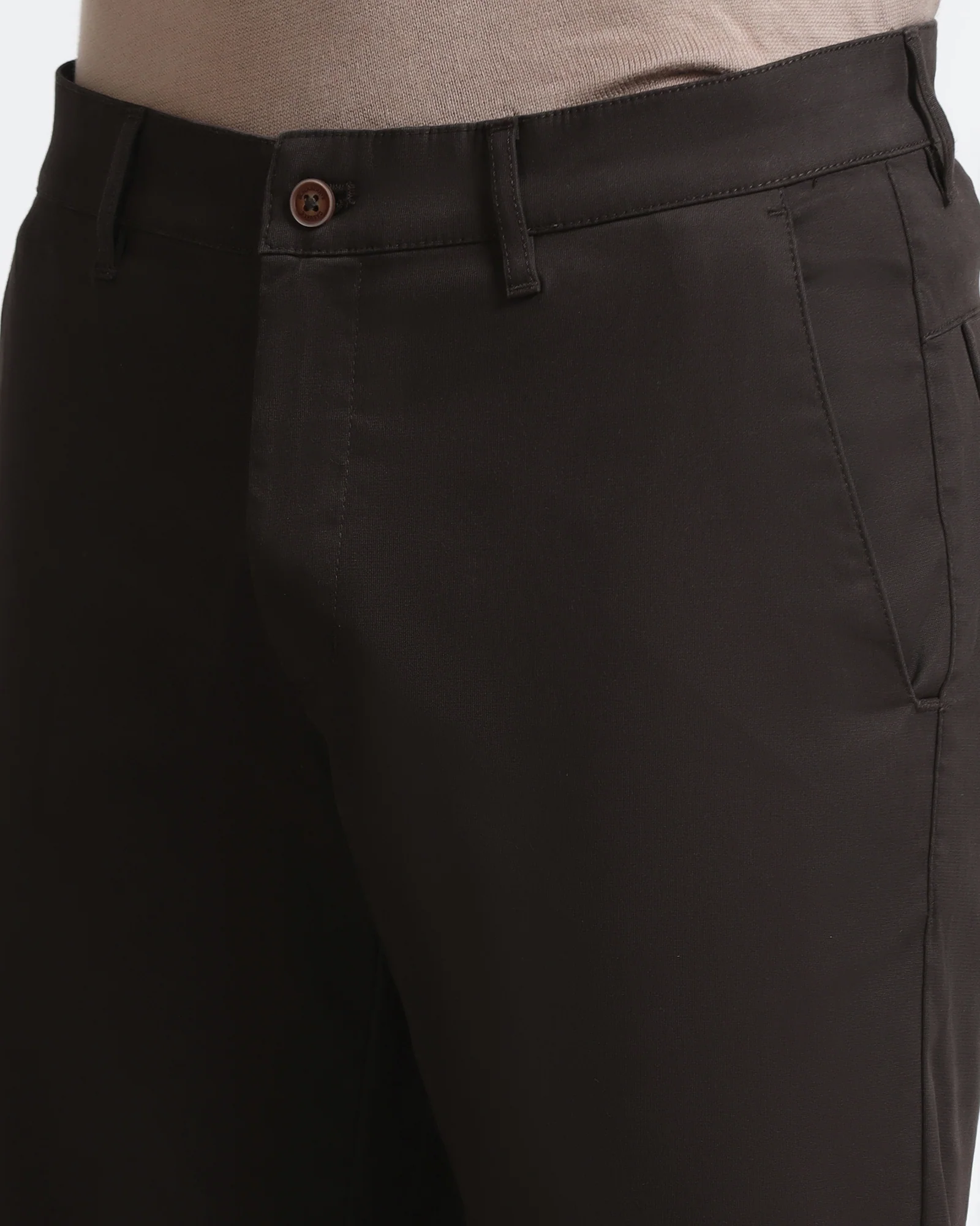 Brown Textured Khakis - Ural - Image 4