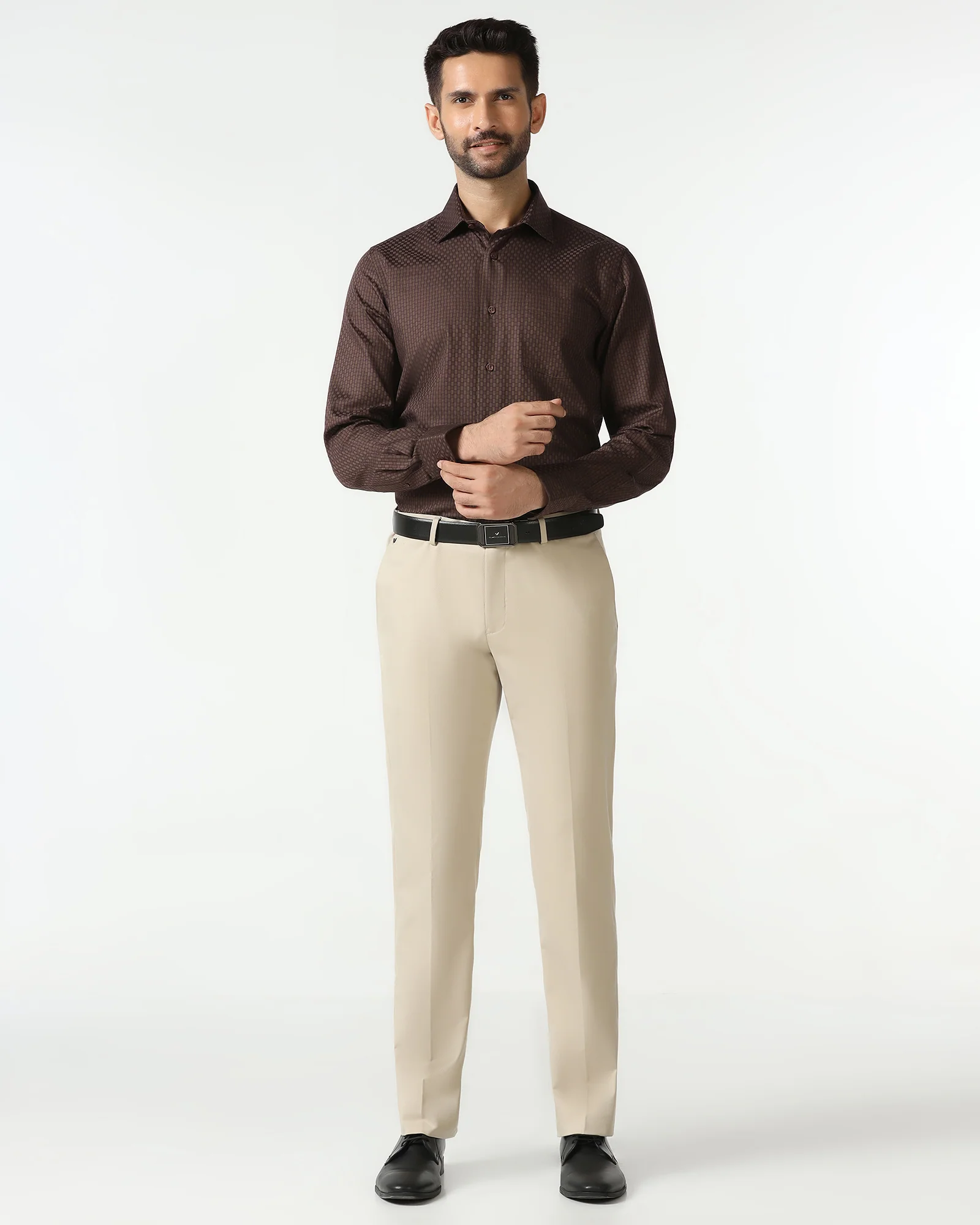 Brown Textured Shirt - Roster - Image 3