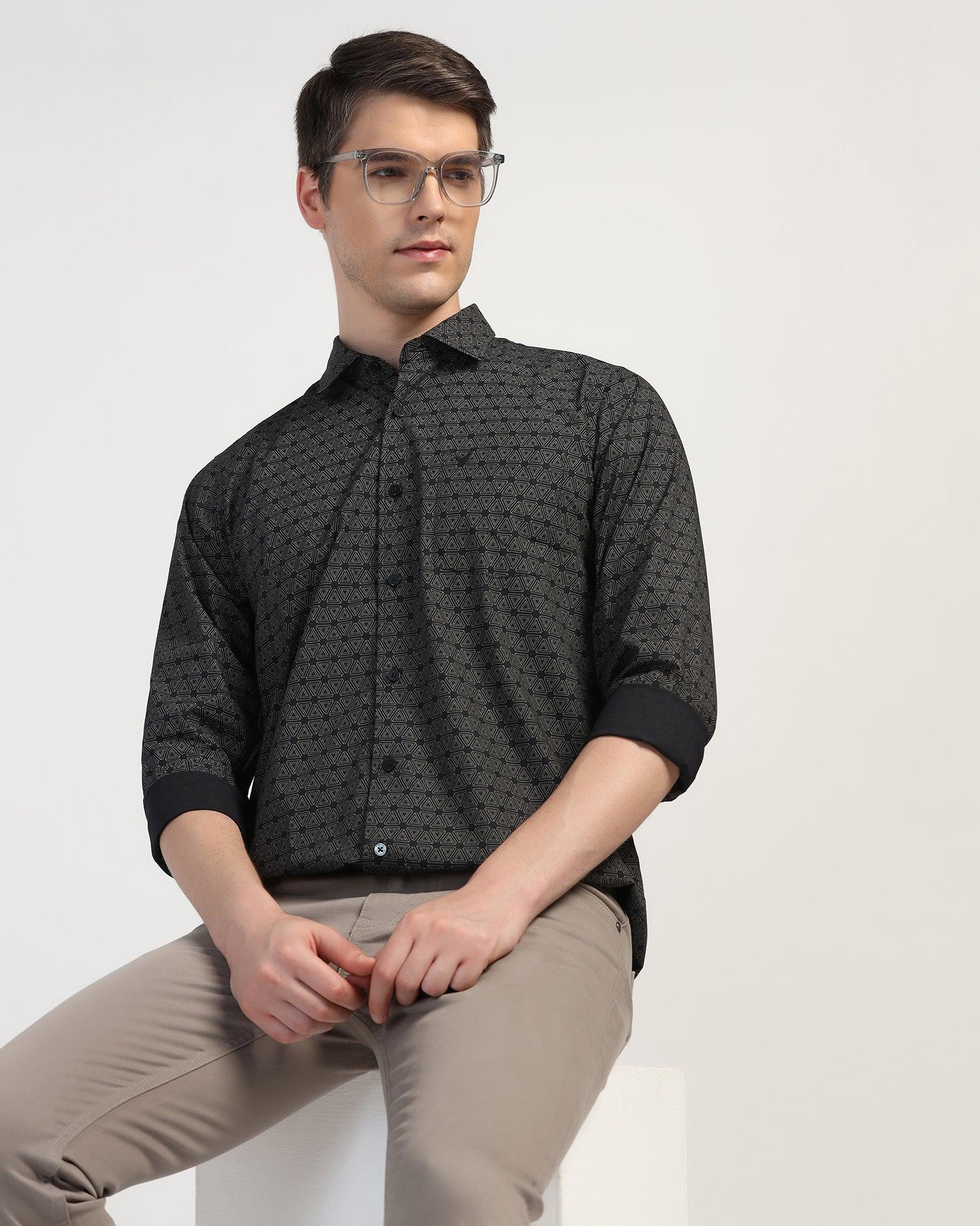 Casual Black Printed Shirt - Beth - Image 8