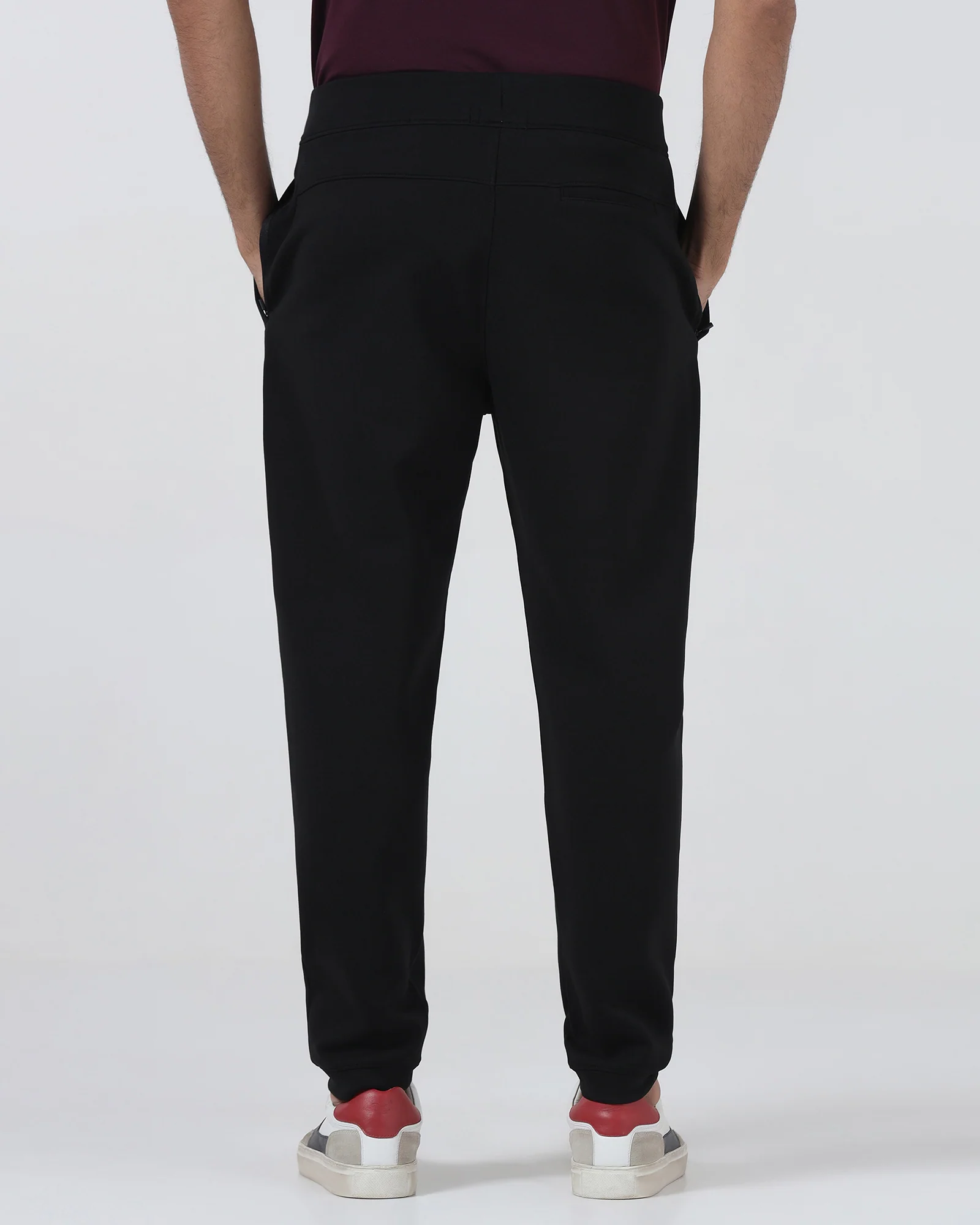 Casual Black Solid Jogger - Ryukk - Image 2