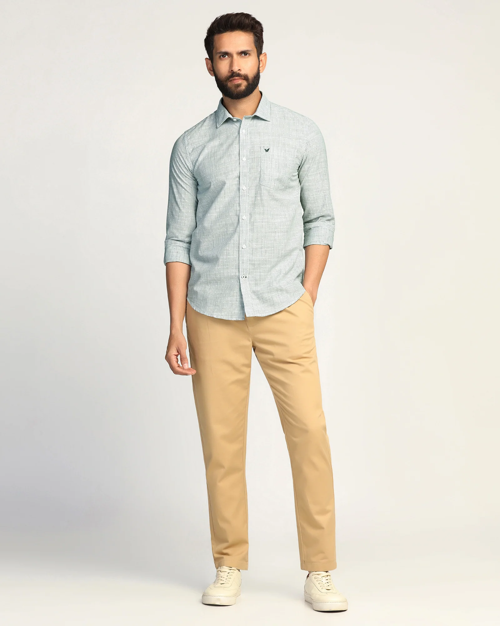 Casual Green Stripe Shirt - Marven - Image 3