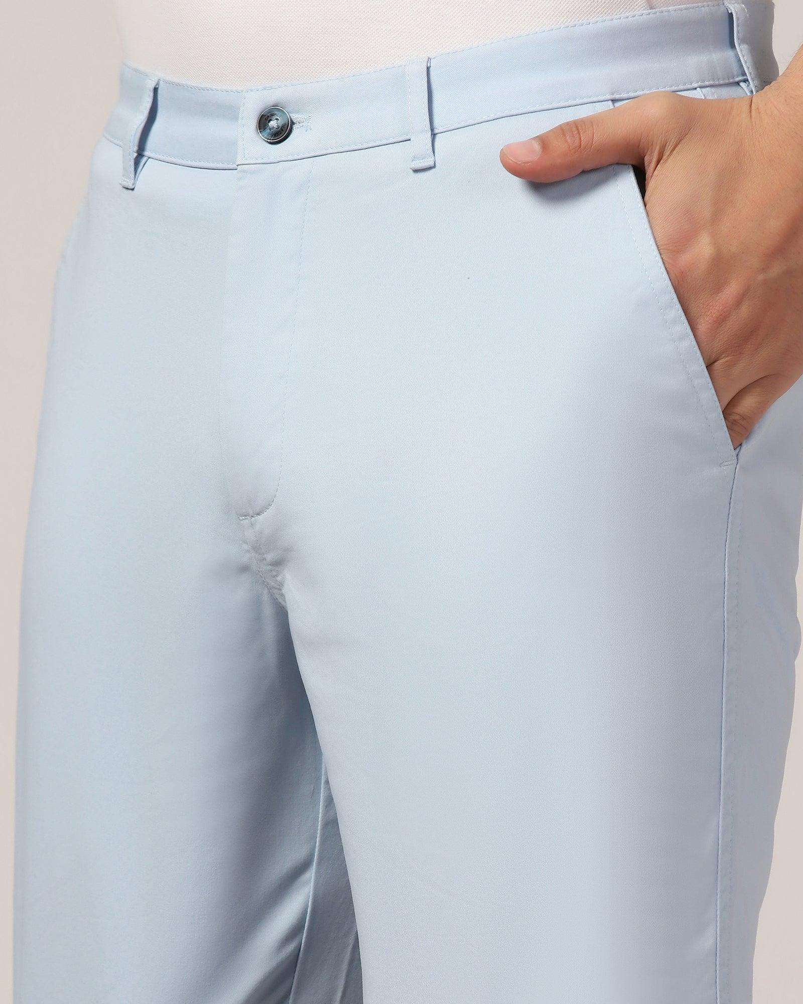 Casual Light Blue Solid Shorts - Frank - Image 4