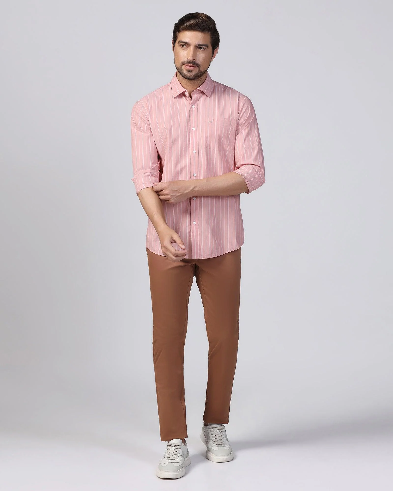 Casual Pink Stripe Shirt - Dollar - Image 3