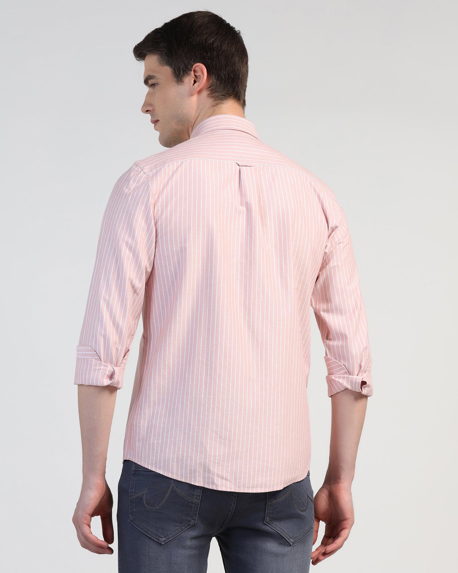 Casual Pink Stripe Shirt - Reda - Image 7