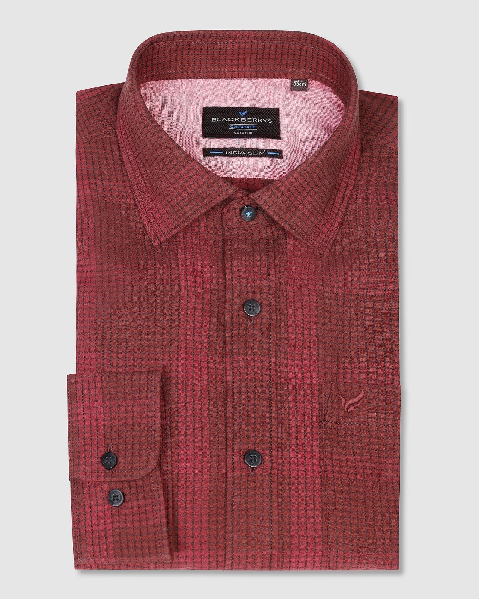 Casual Red Check Shirt - Audrey - Image 5