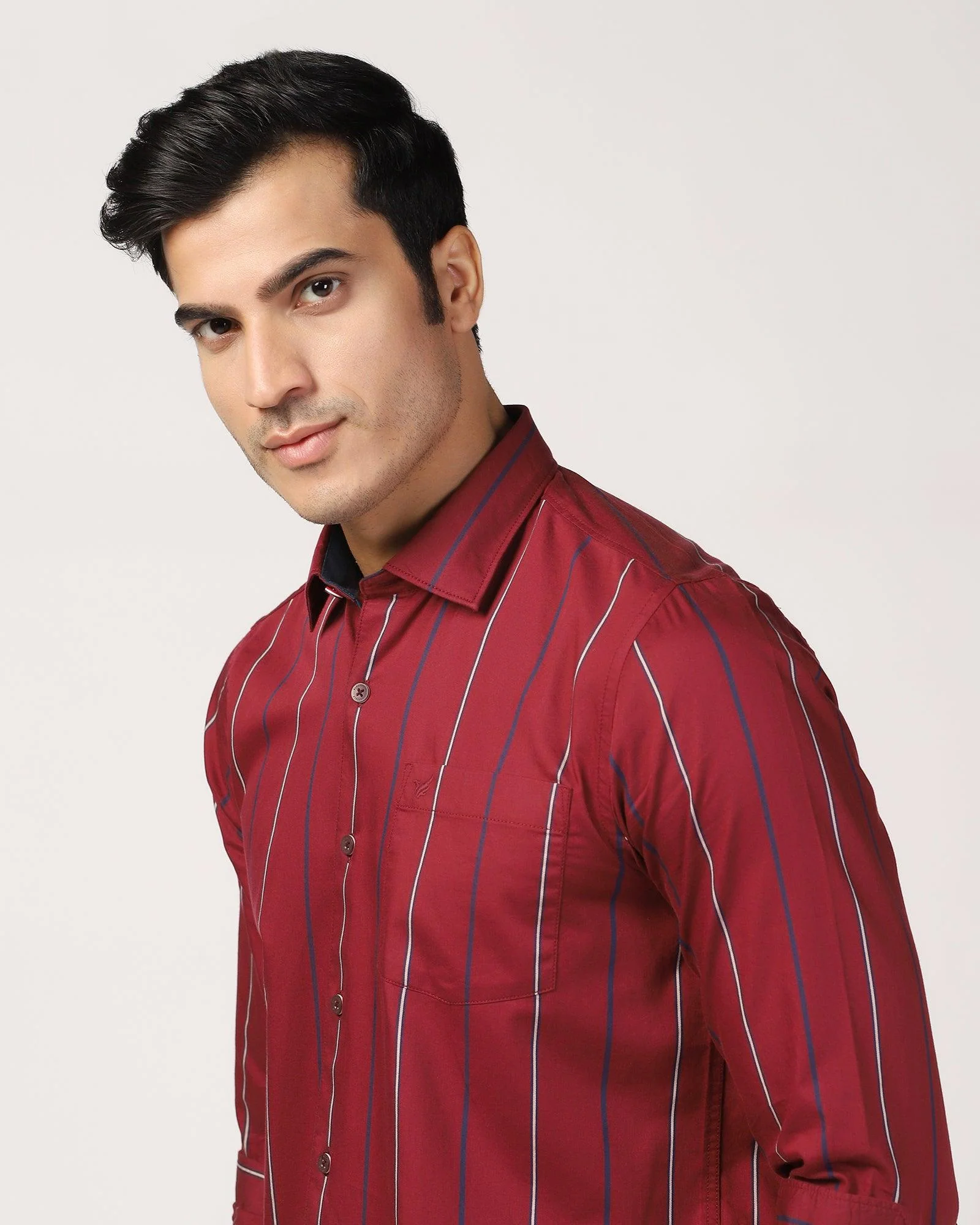 Casual Red Stripe Shirt - Marko - Image 4