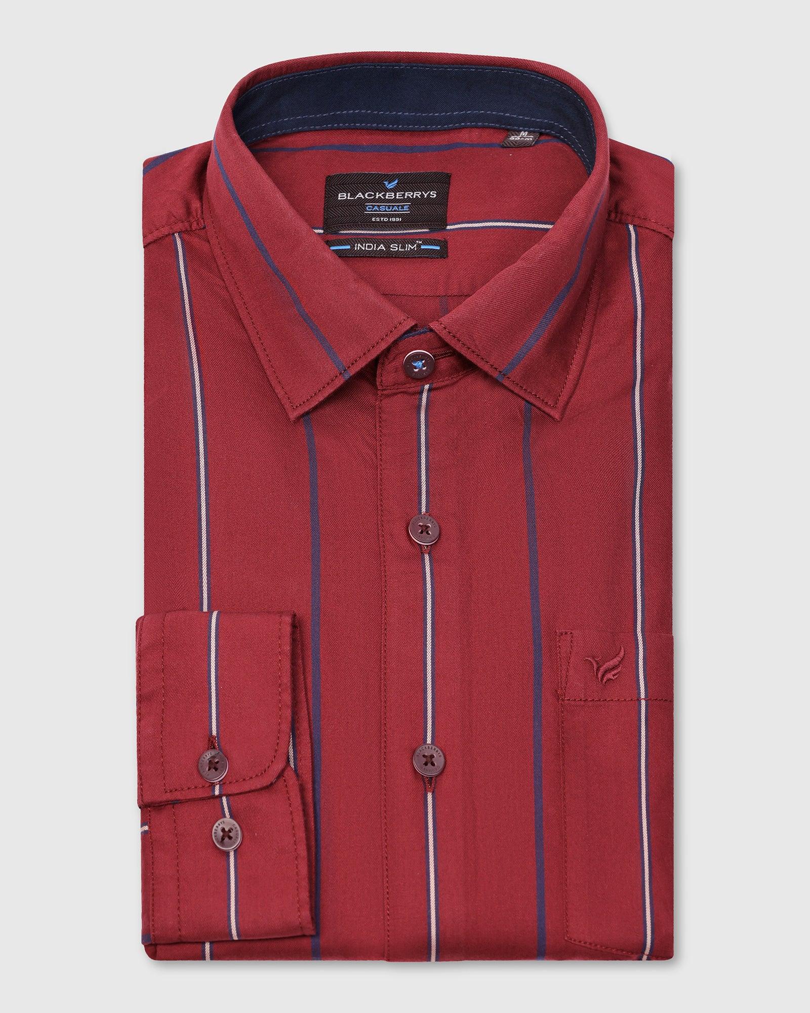 Casual Red Stripe Shirt - Marko - Image 5