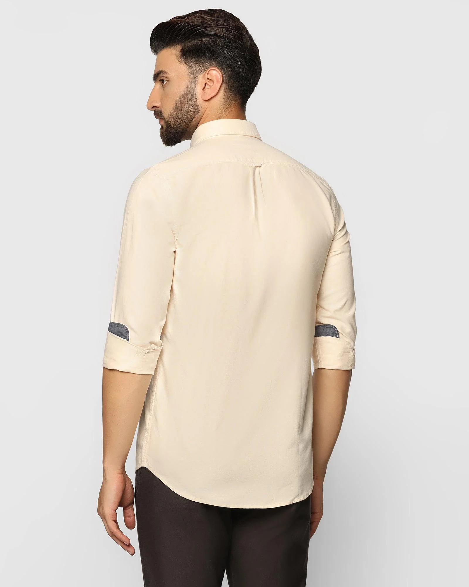 Casual Brown Solid Shirt - Tonic - Image 2