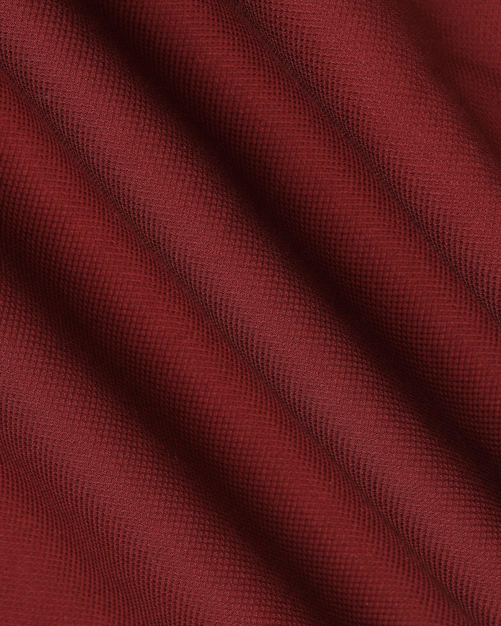 Casual Wine Textured Shirt - Caty - Image 6