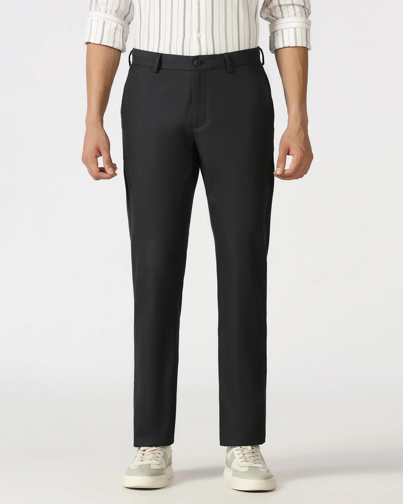 Charcoal Non Iron Textured Khakis - Ohio - Image 3