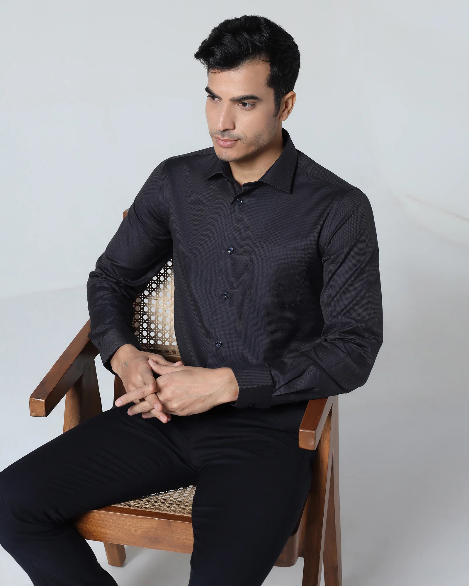 Charcoal Textured Shirt - Magnus - Image 7