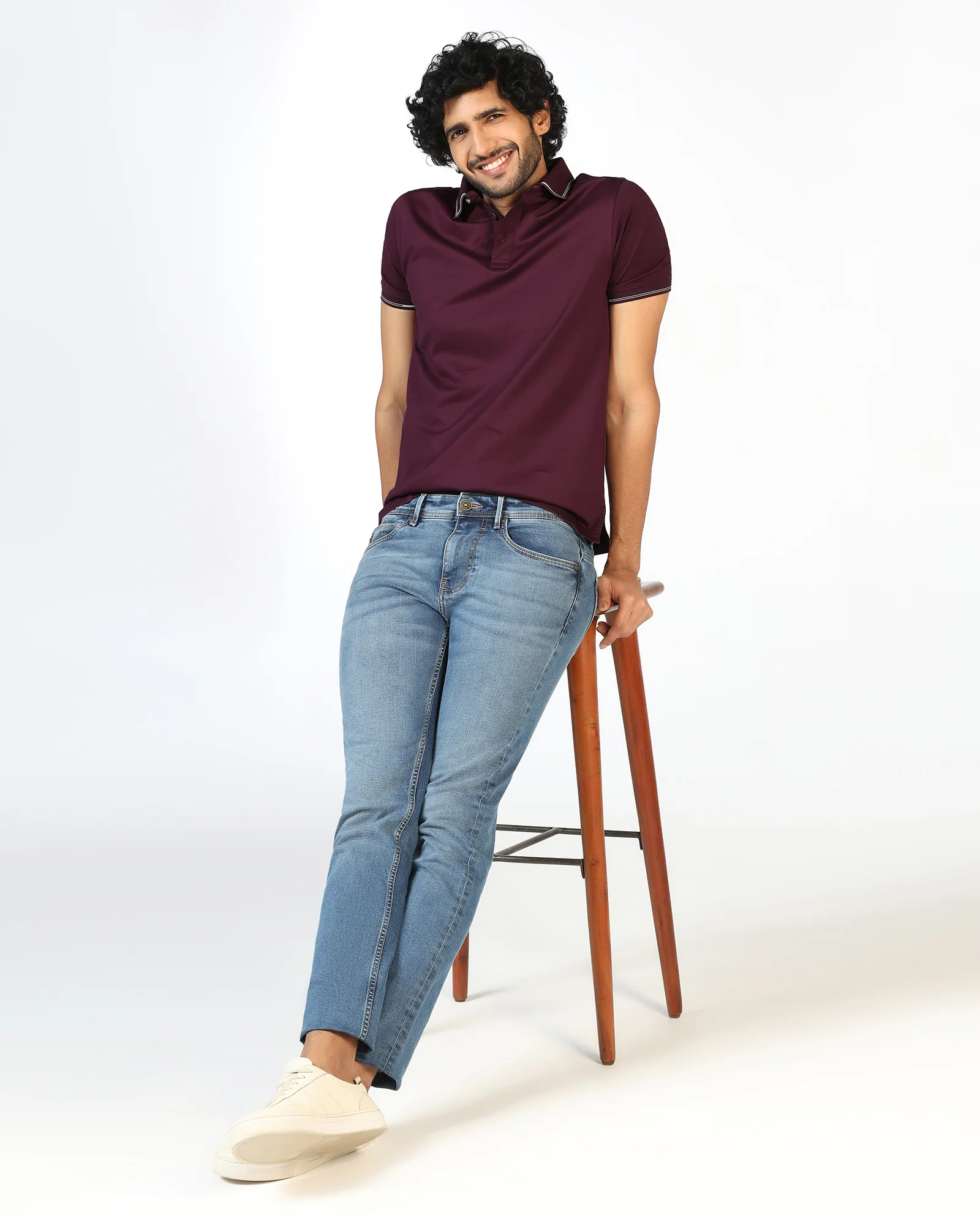 Cherry Lacquer Solid Polo - Mond - Image 3