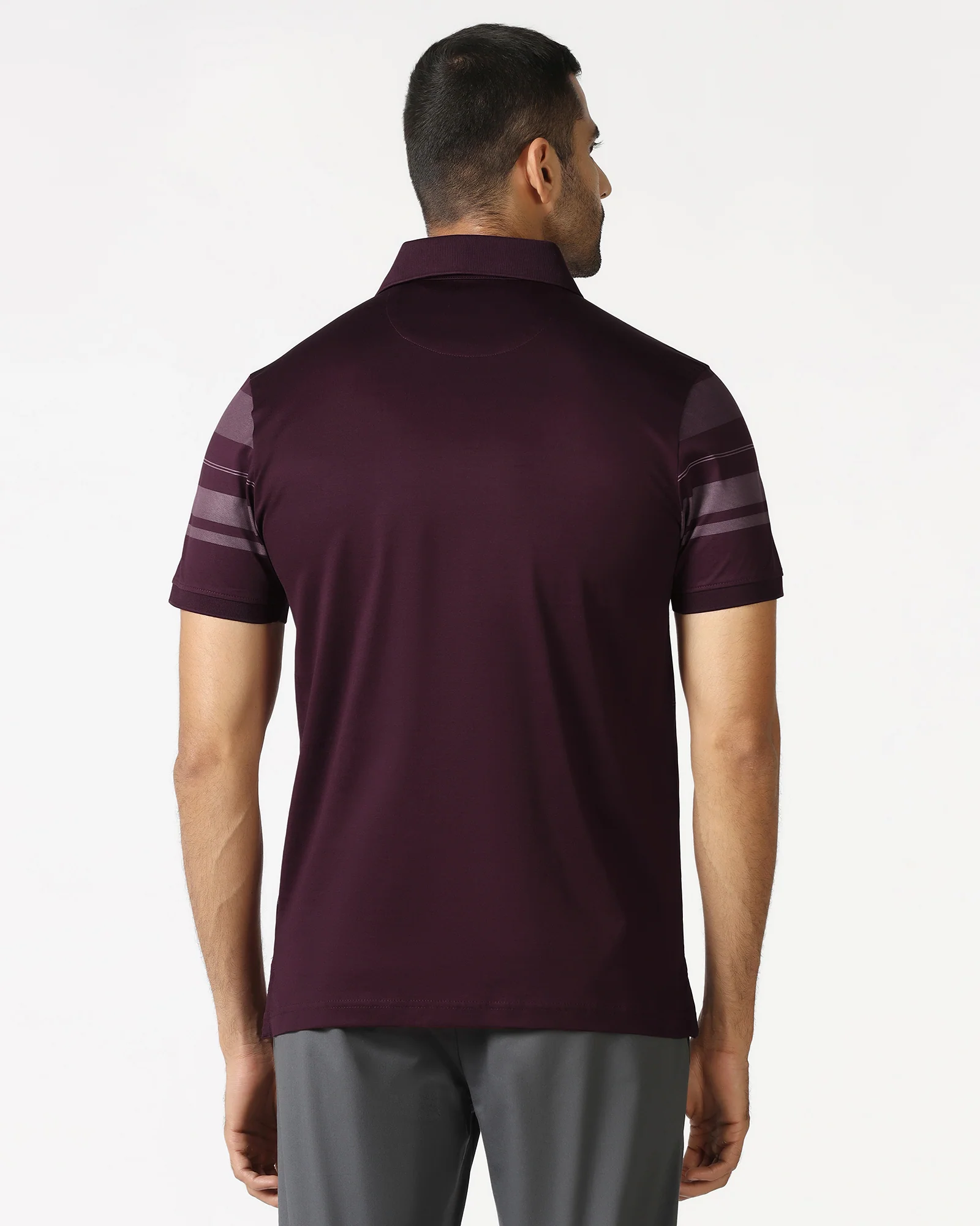 Cherry Lacquer Stripe Polo - Tuck - Image 2
