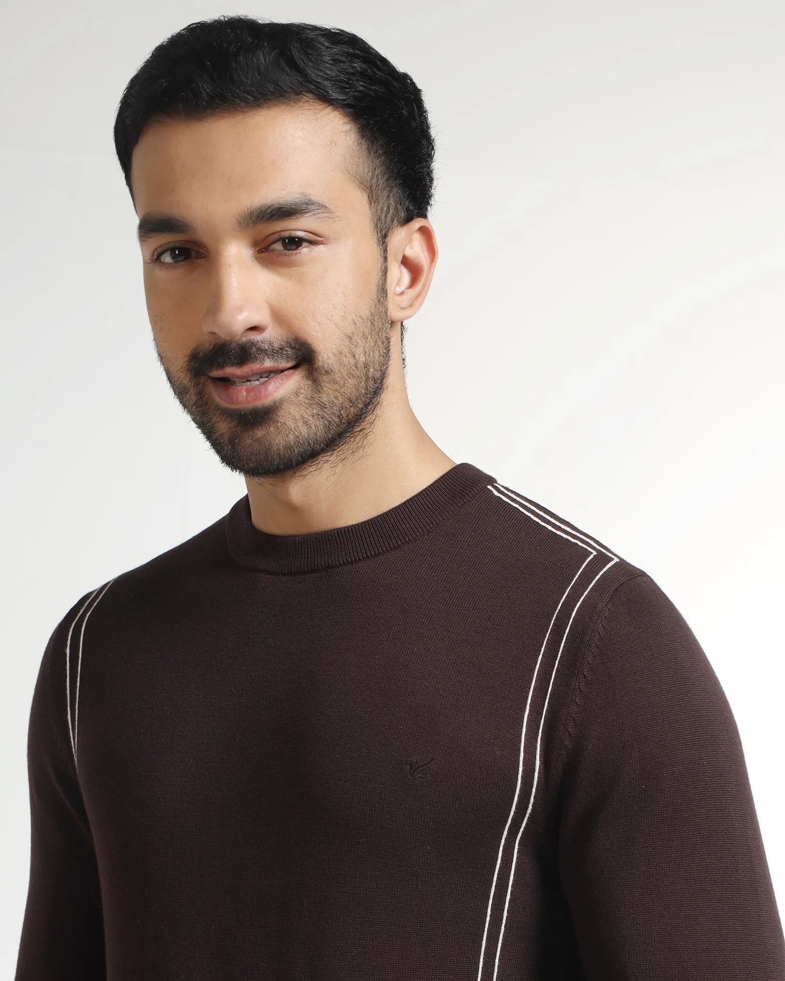 Chocolate Sauce Crew Neck Solid Sweater - George - Image 4